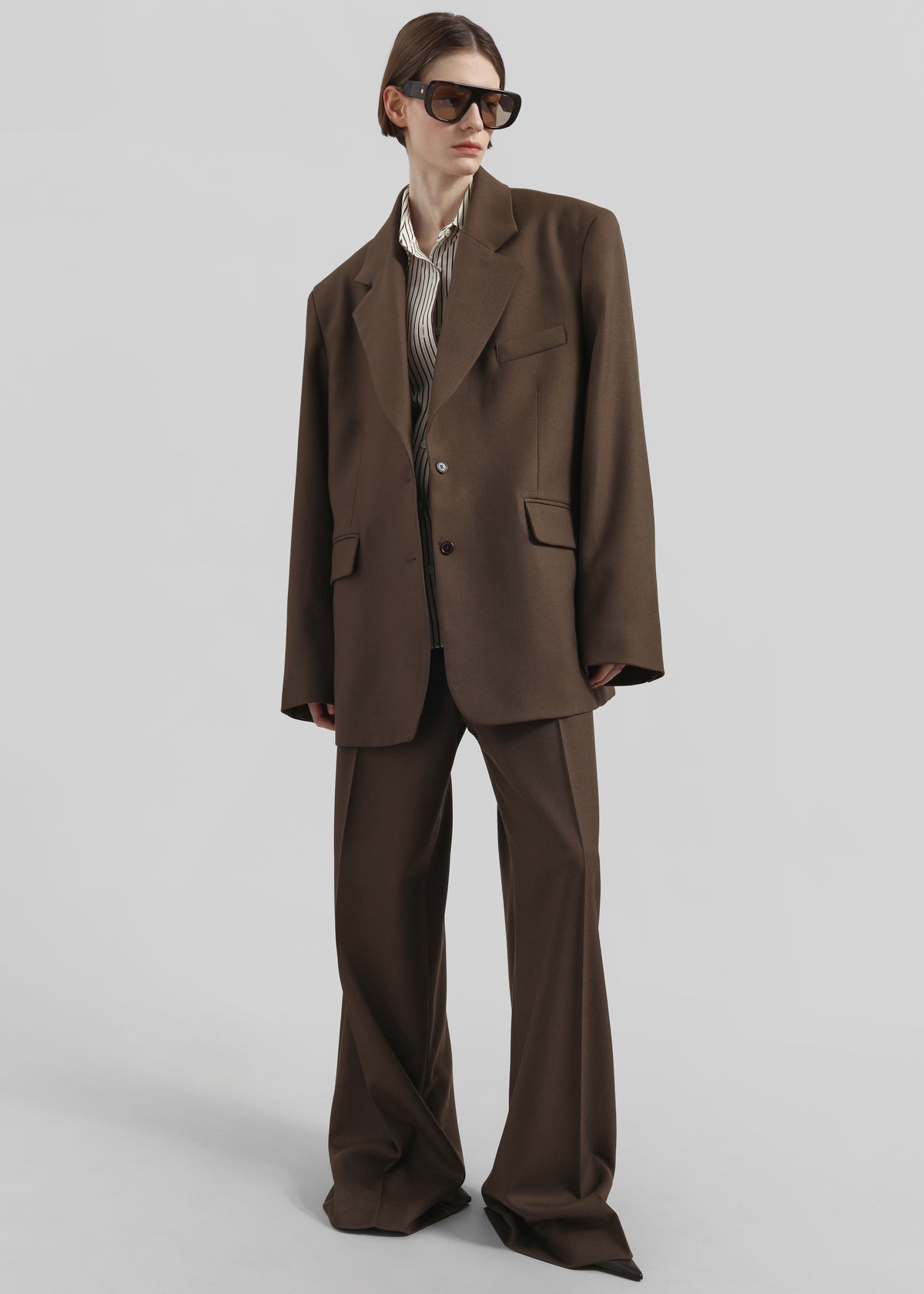 Crosby Wrap Blazer - Mocha - 5