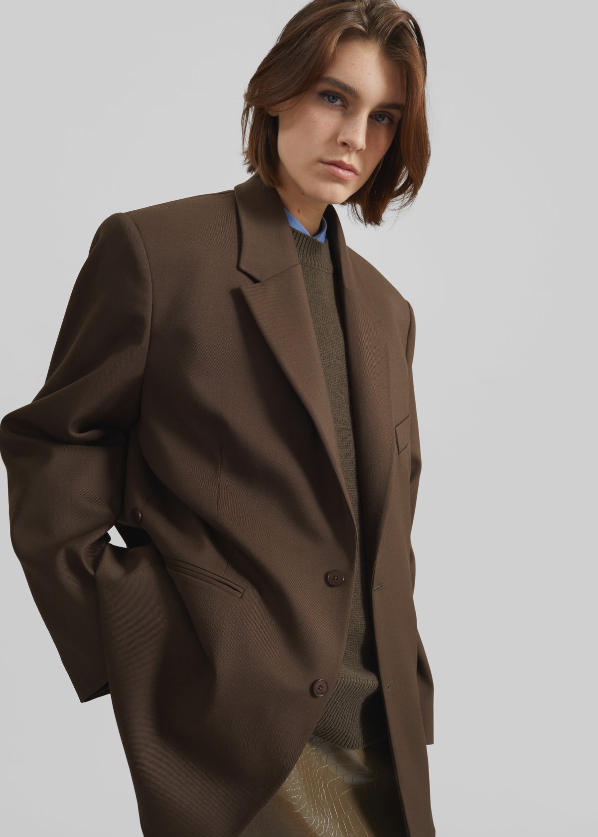 Crosby Wrap Blazer - Mocha - 4