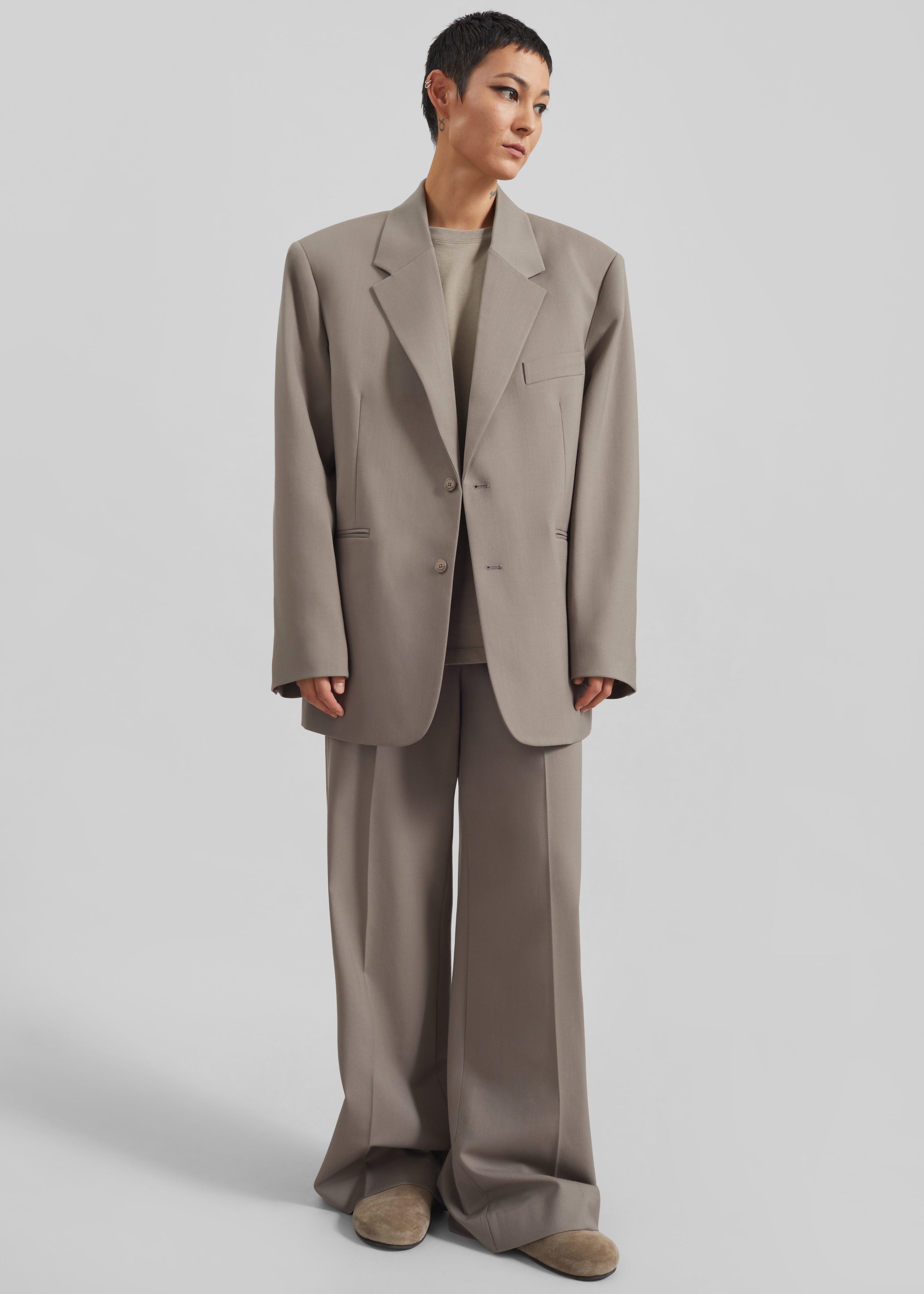 Crosby Wrap Blazer - Taupe - 9