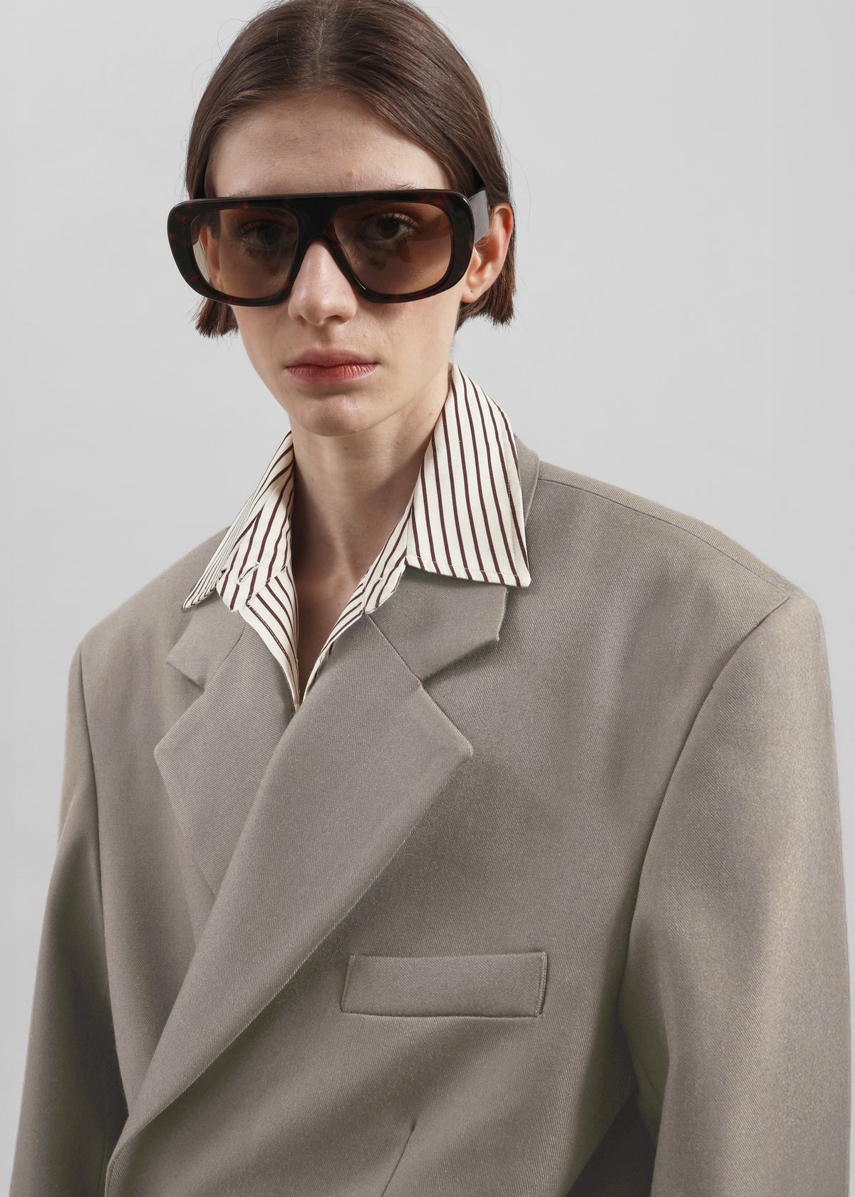 Crosby Wrap Blazer - Taupe - 8