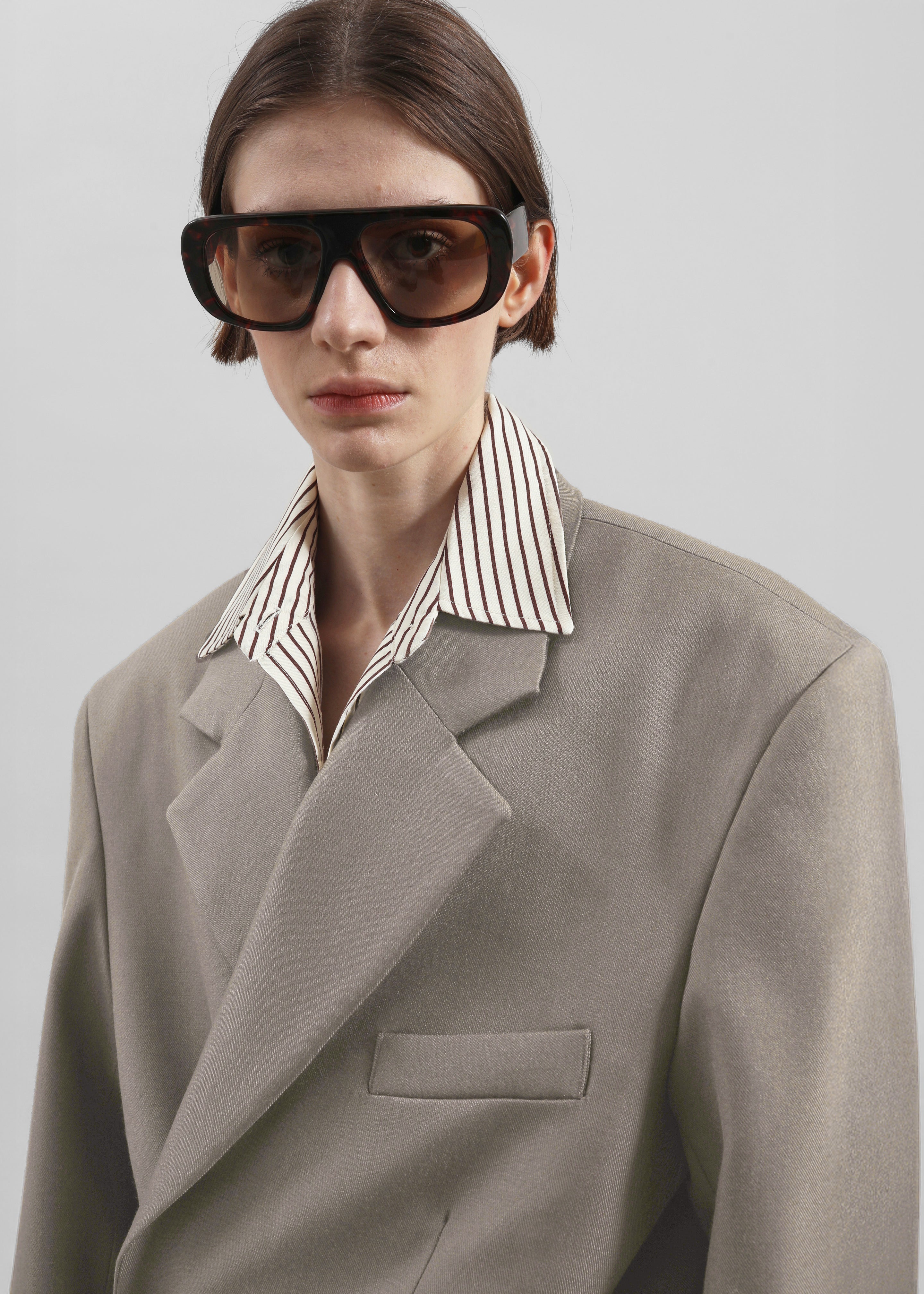 Crosby Wrap Blazer - Taupe - 8