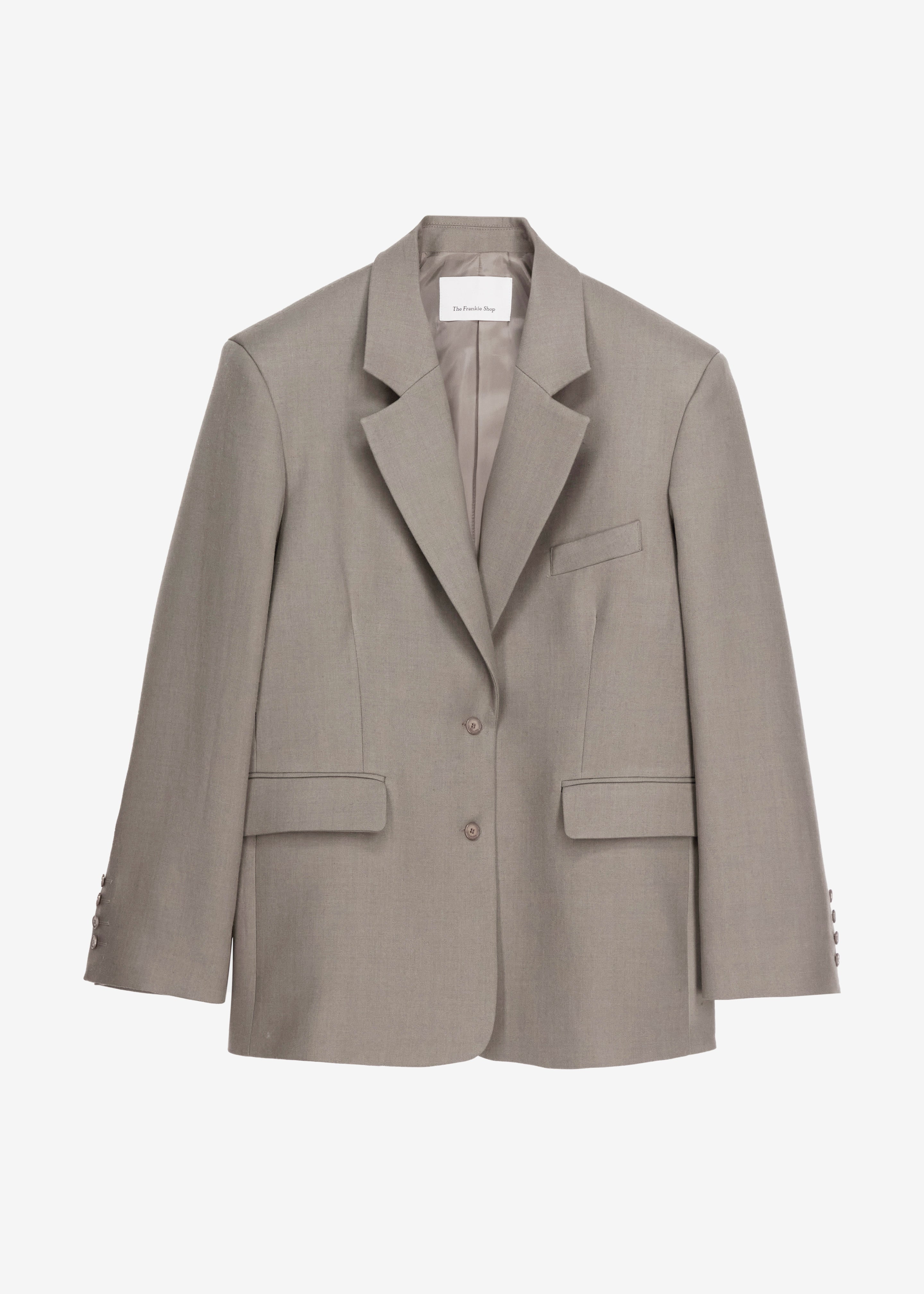Crosby Wrap Blazer - Taupe – The Frankie Shop