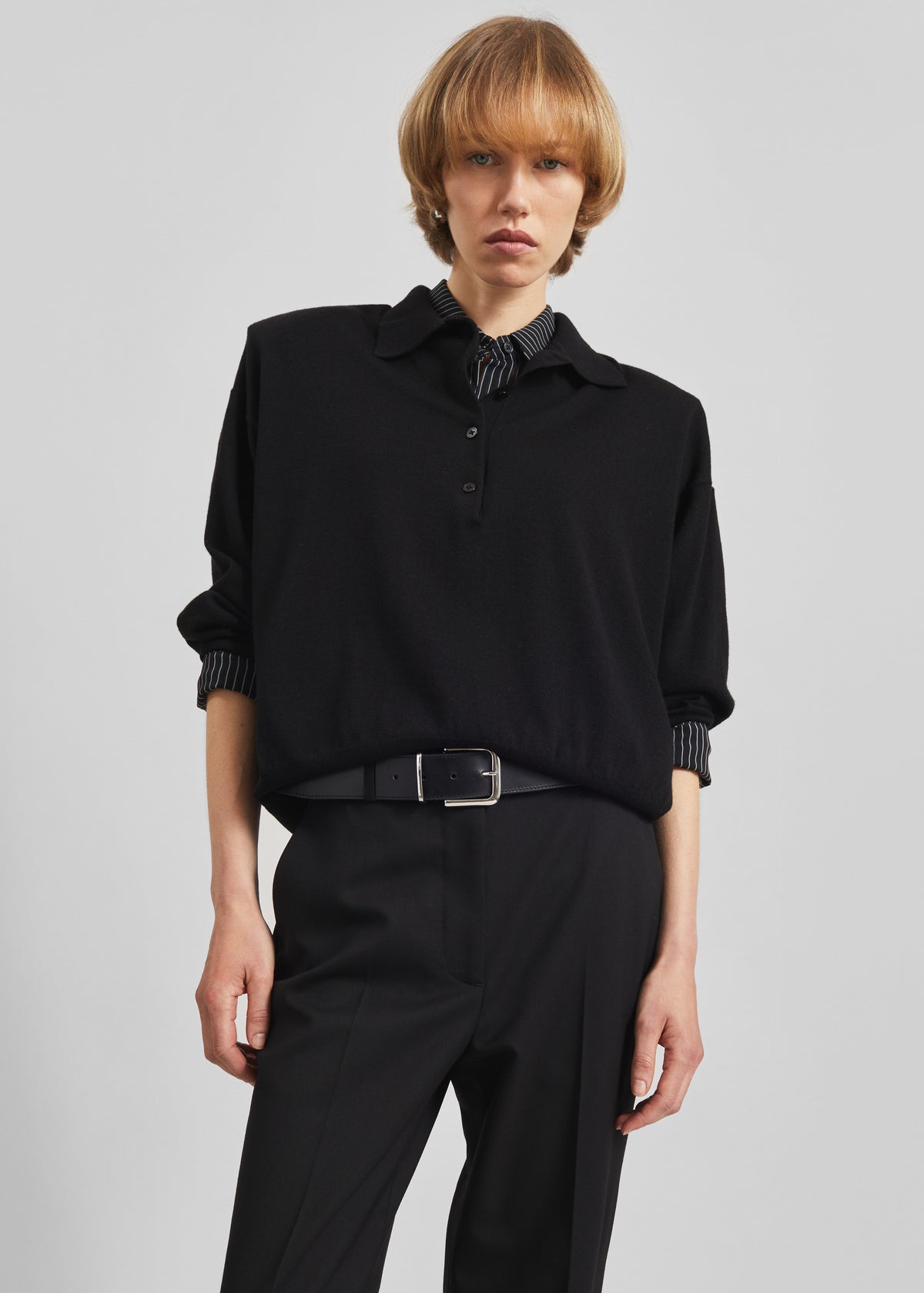 Croydon Padded Knit Polo - Black - 4