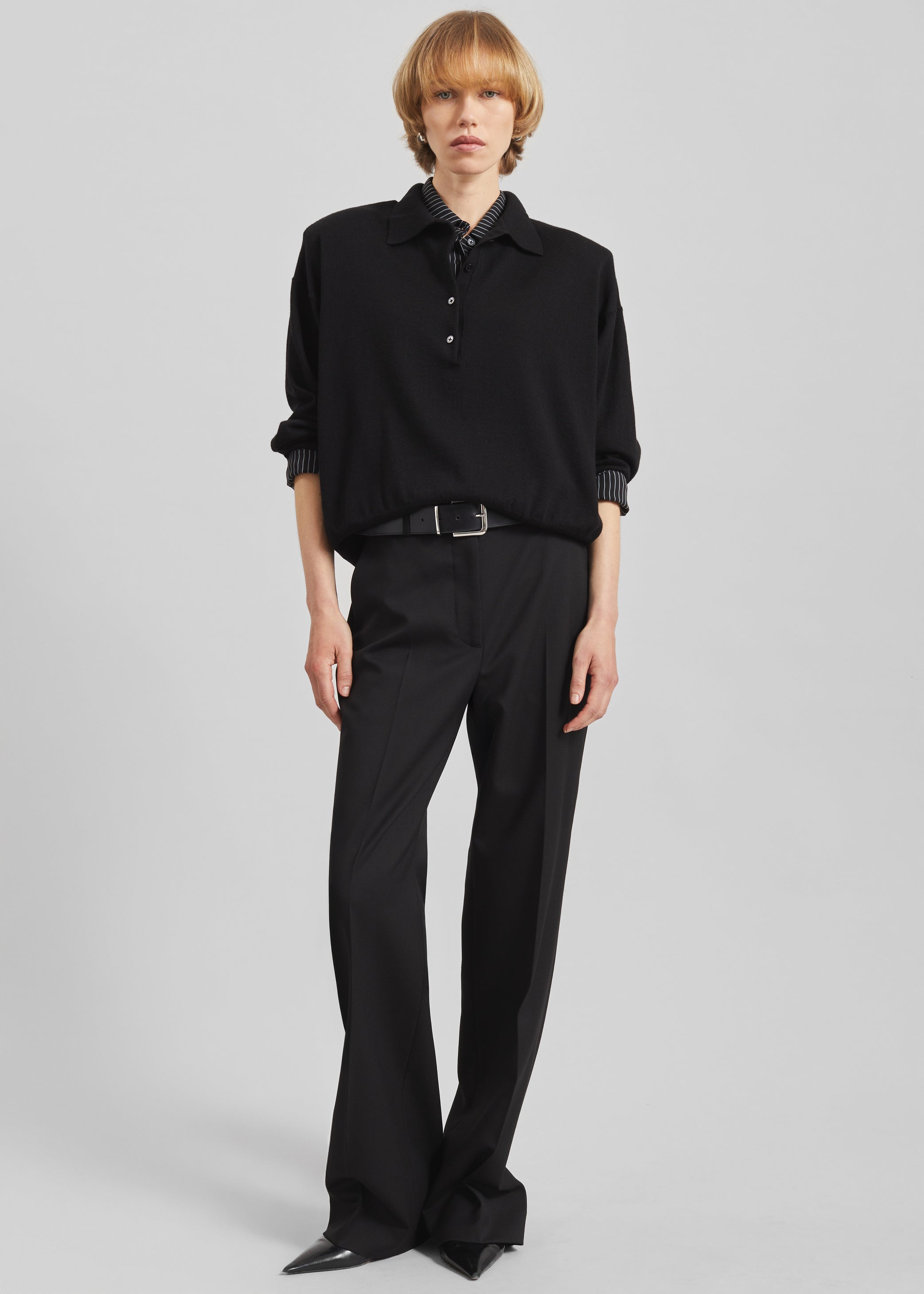 Shop the look image for Croydon Padded Knit Polo - Black