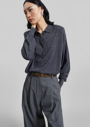 Croydon Padded Knit Polo - Grey