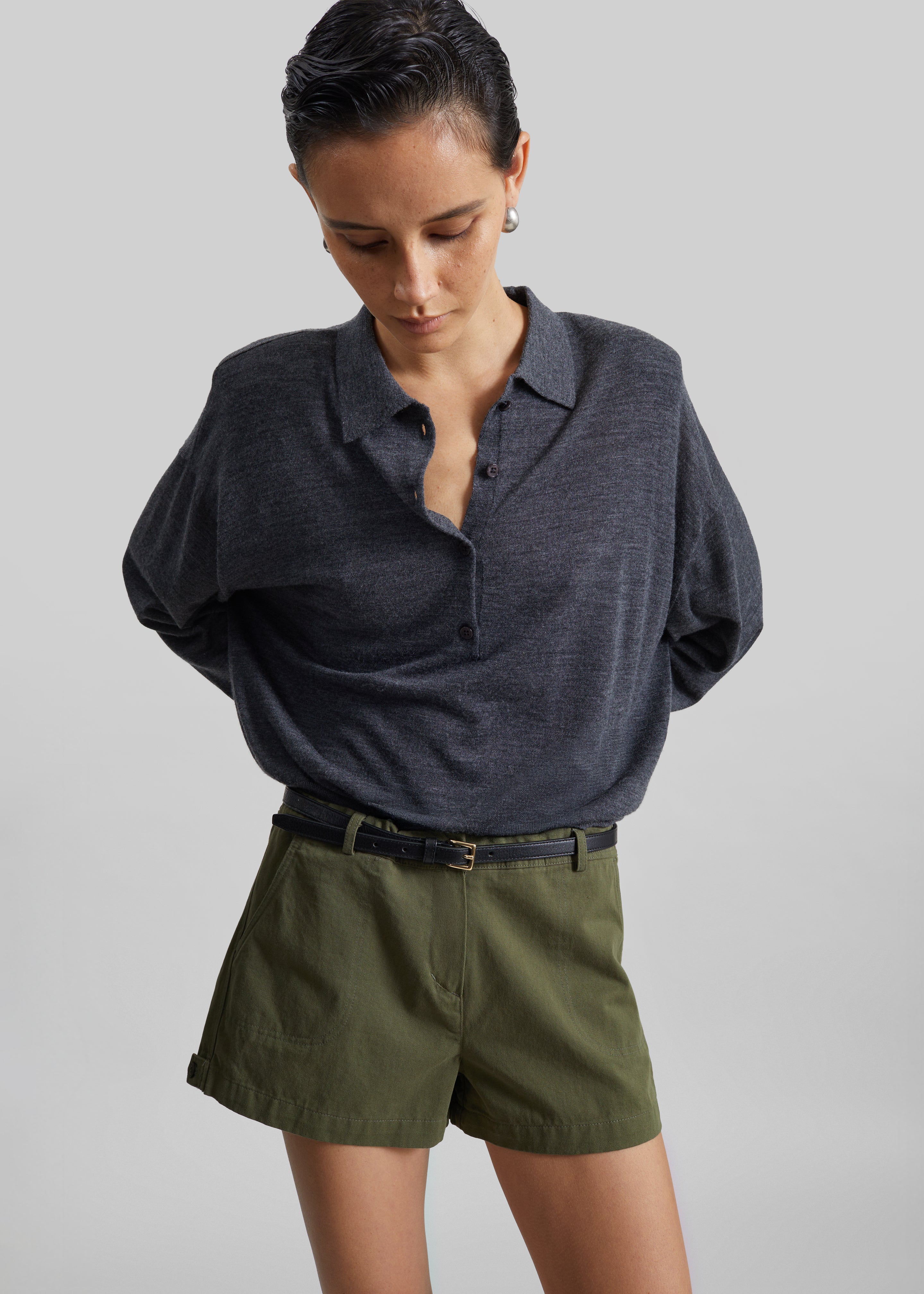 Croydon Padded Knit Polo - Grey - 3