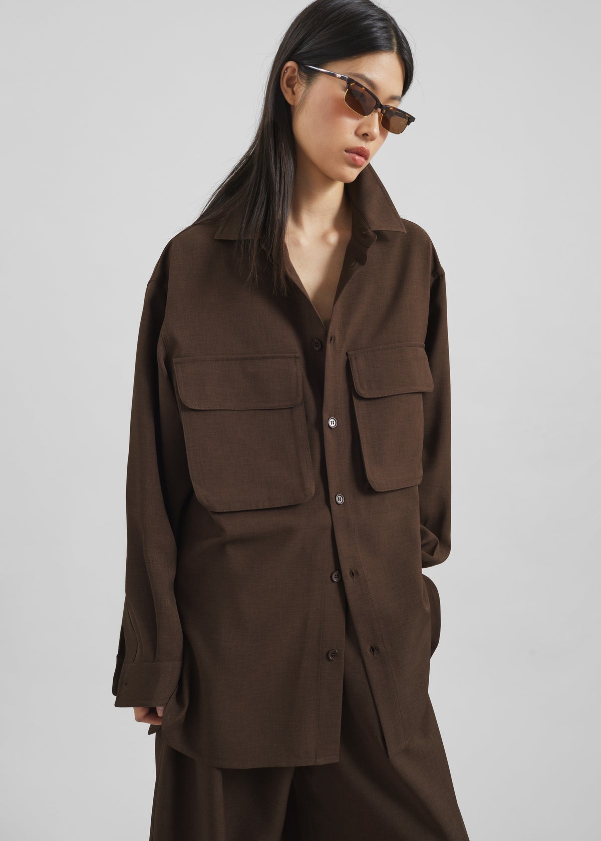 Culver Cargo Shirt - Dark Brown - 5