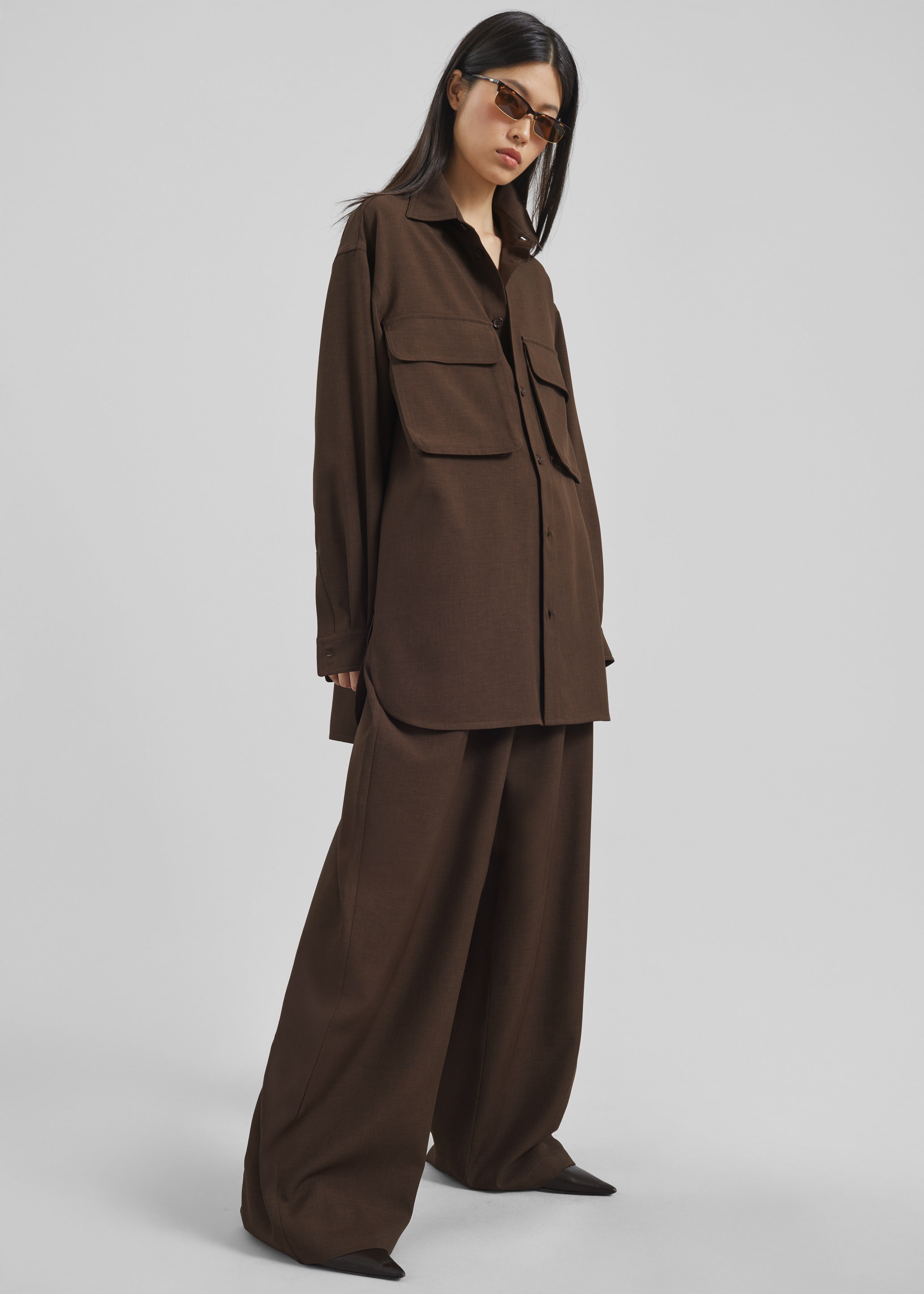 Culver Cargo Shirt - Dark Brown - 4