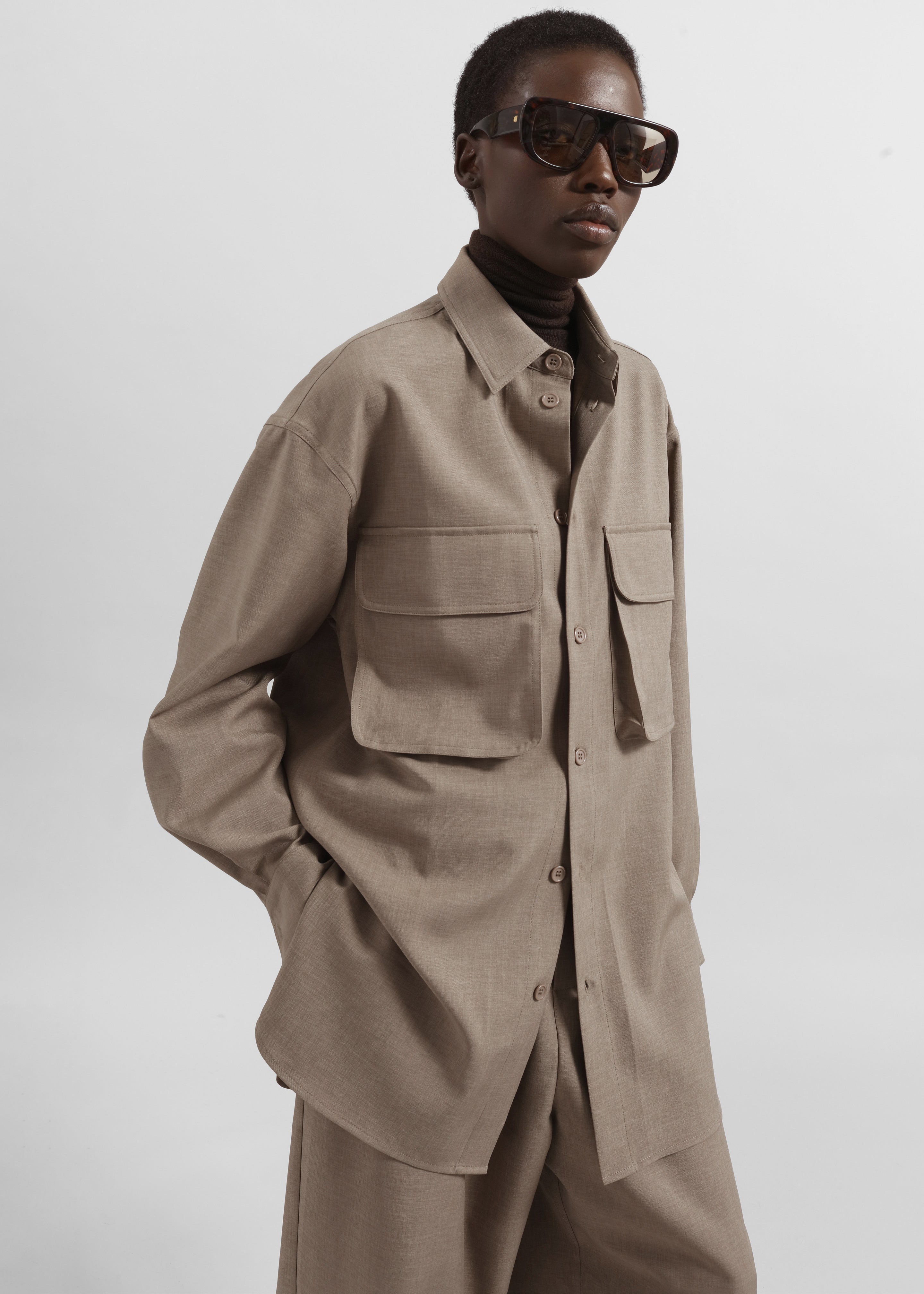 Culver Cargo Shirt - Taupe - 4