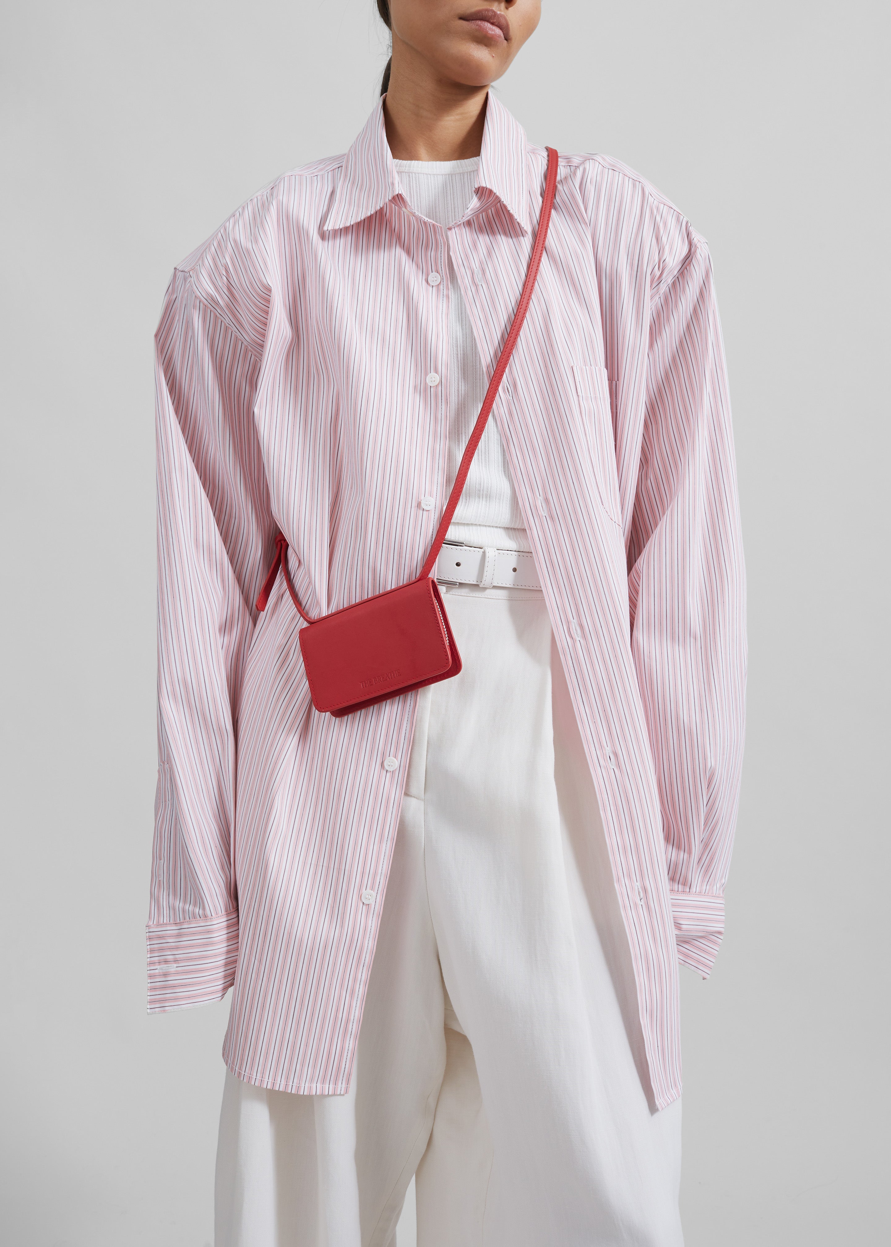 Cyrus Button Up Shirt - Pink/White Stripe - 12