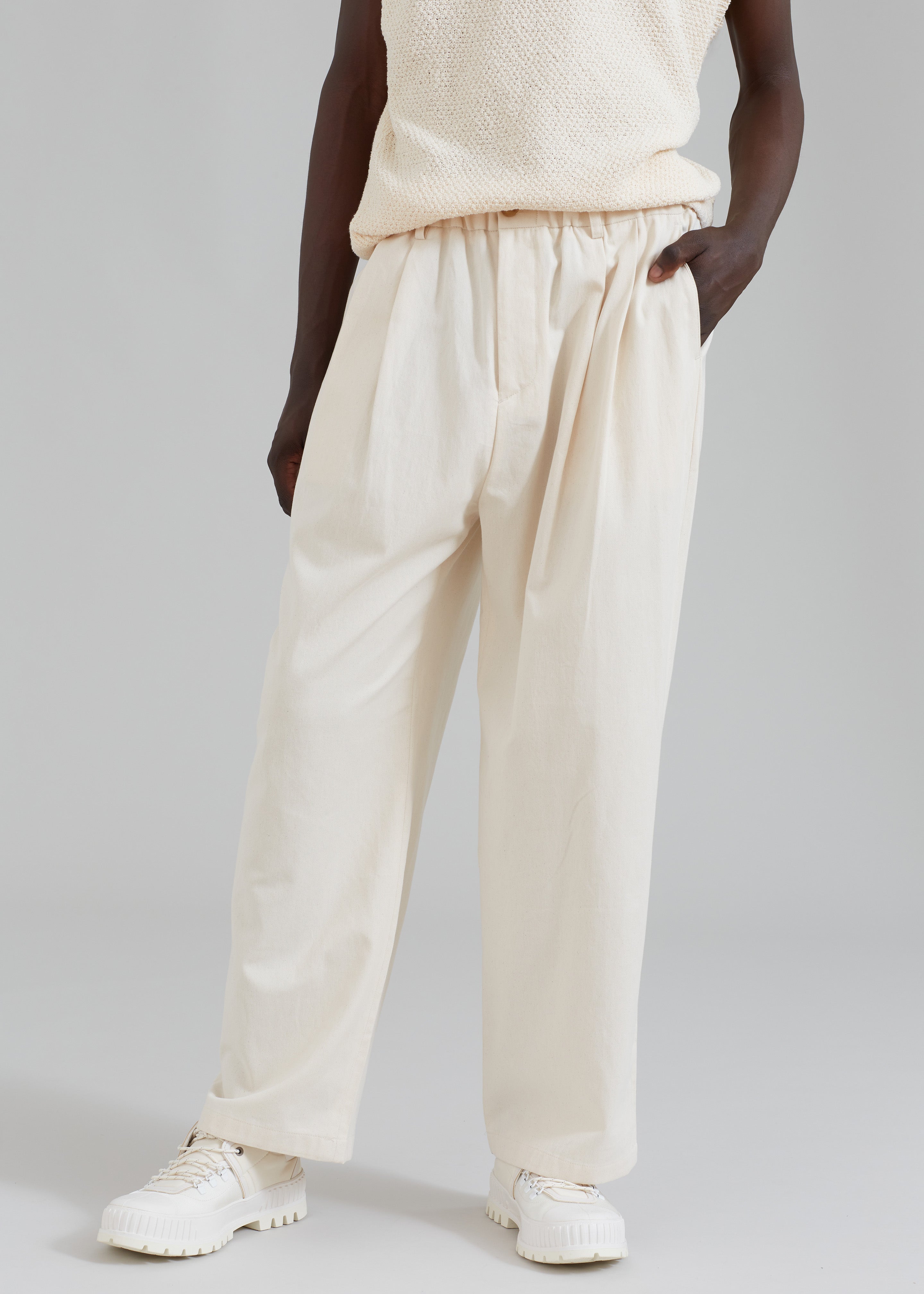 Cream Cotton Cabana Pants - LotusAndLuna