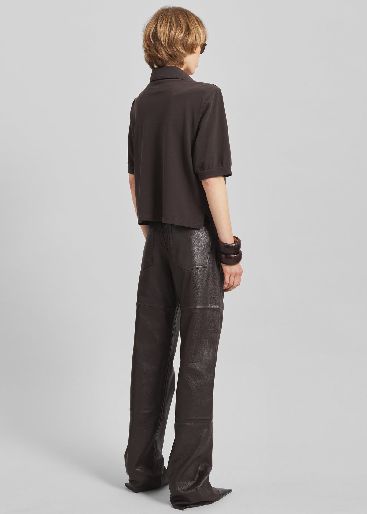 Dahlia Padded Polo - Brown - 6