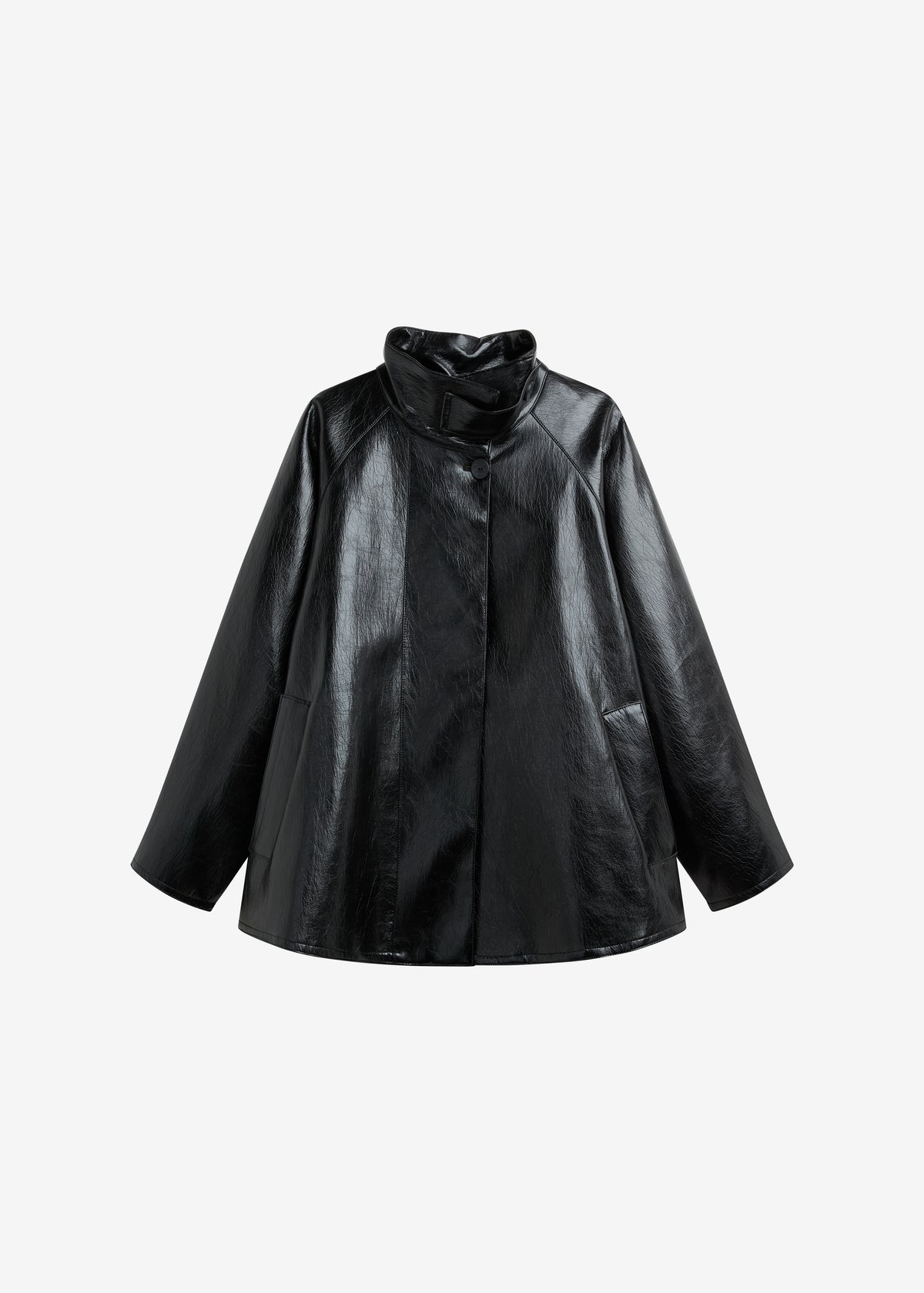 Dalaro Faux Leather Swing Jacket - Black - 8