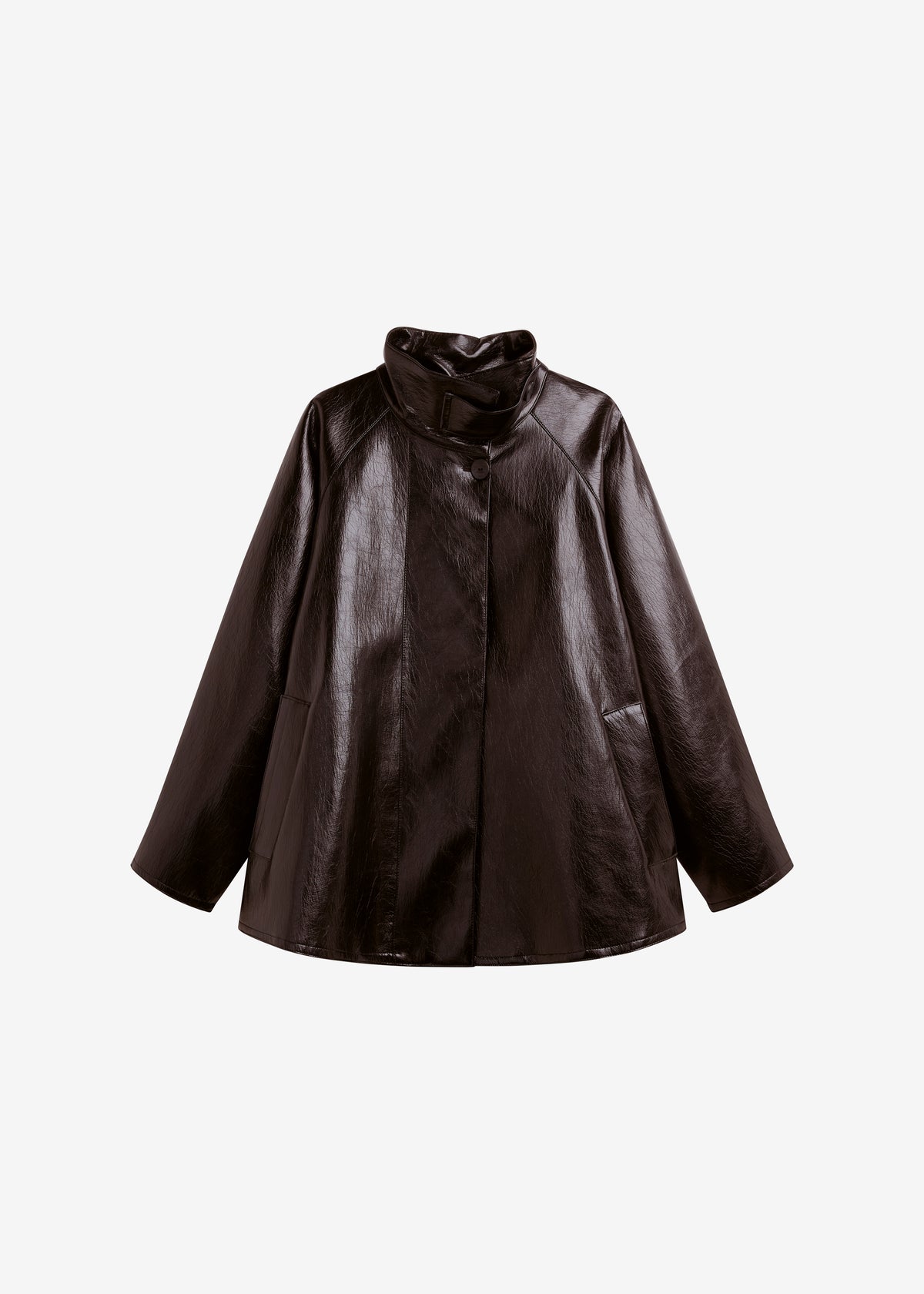 Dalaro Faux Leather Swing Jacket - Burgundy - 12