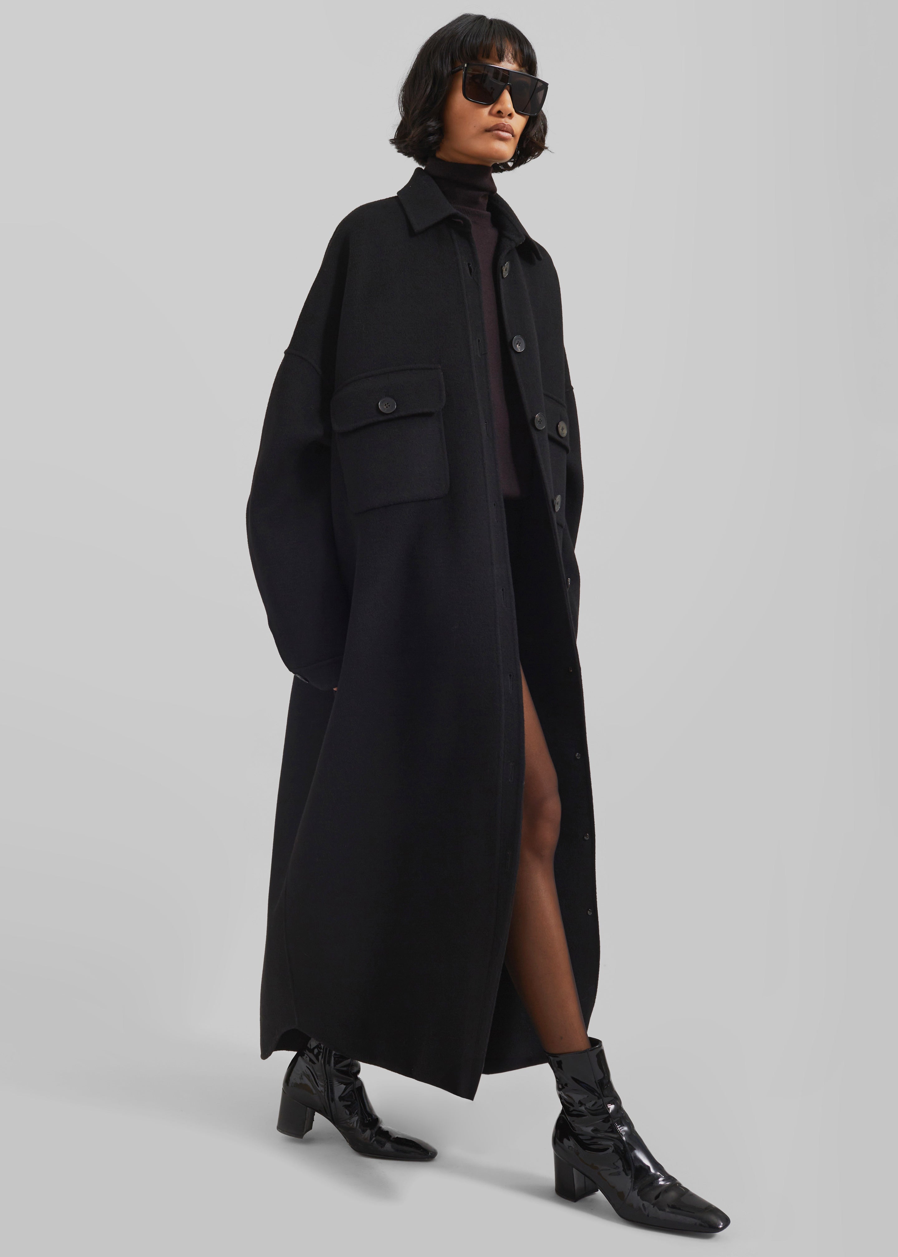 Dallas Wool Overcoat - Black - 2