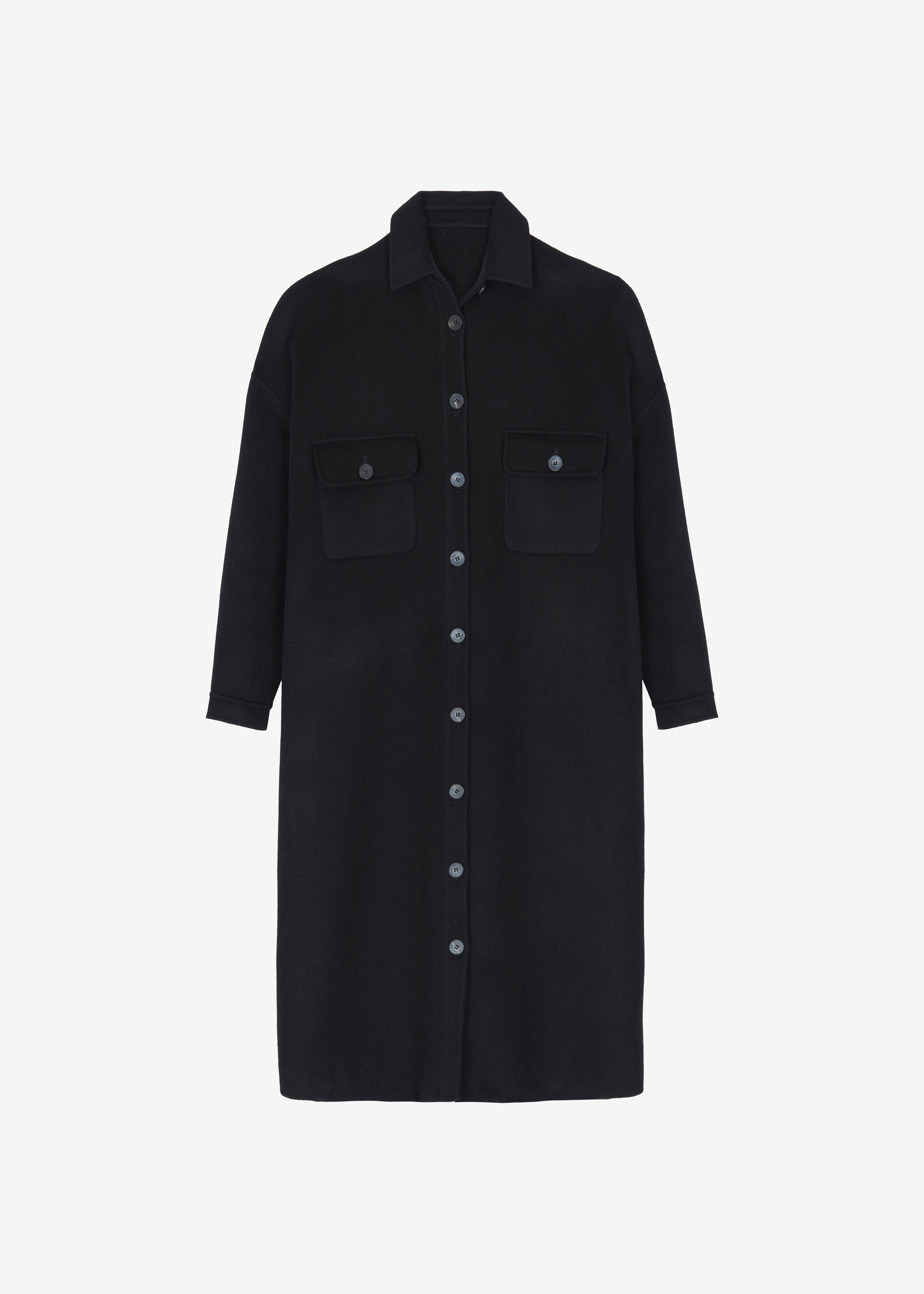 Dallas Wool Overcoat - Black – The Frankie Shop