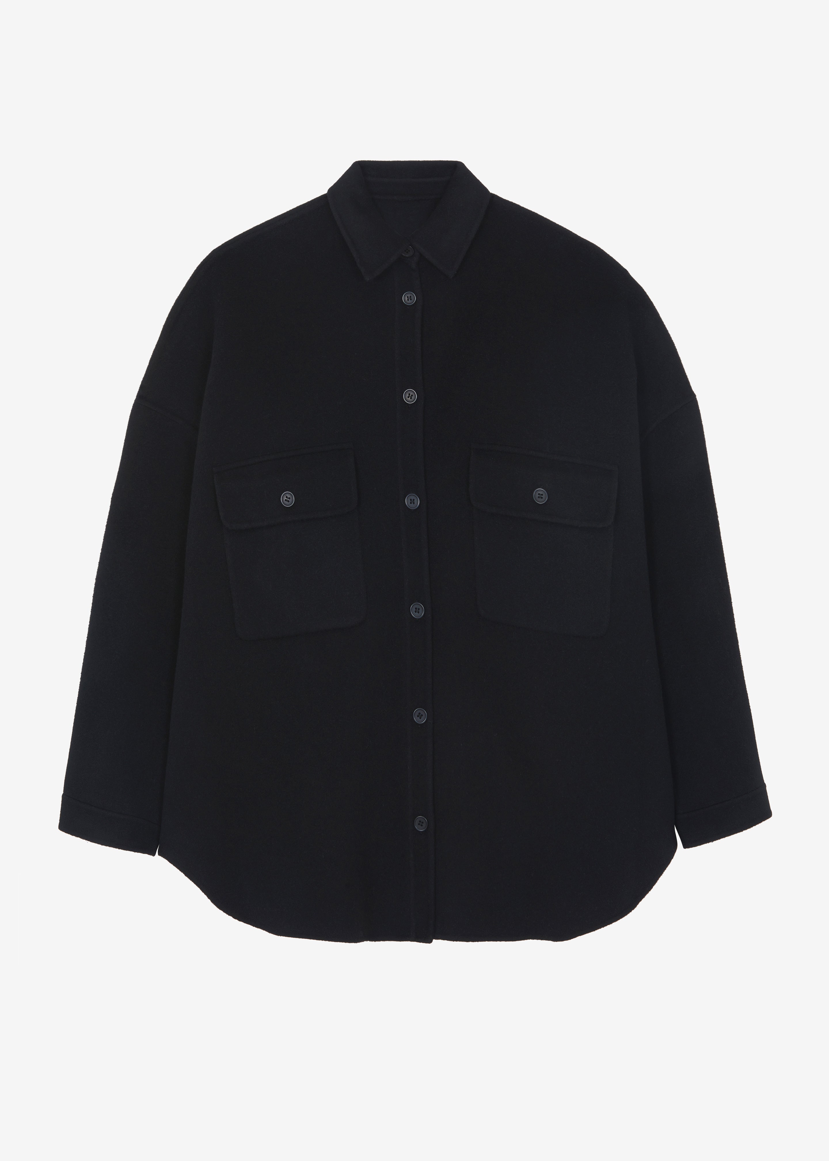 Dallas Wool Overshirt - Black – The Frankie Shop