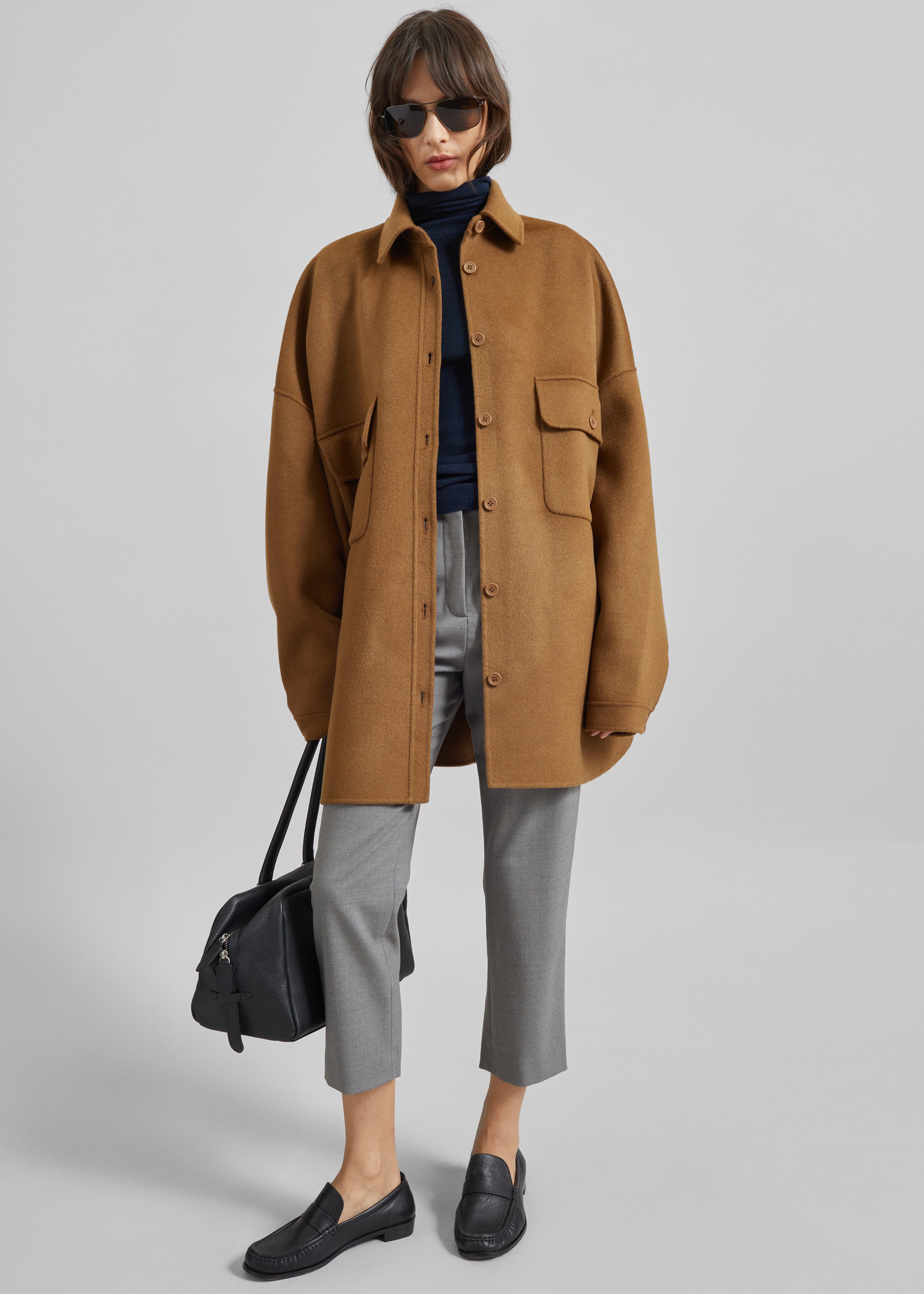 Dallas Wool Overshirt - Camel – The Frankie Shop Dallas Wool Overshirt - Camel – The Frankie Shop