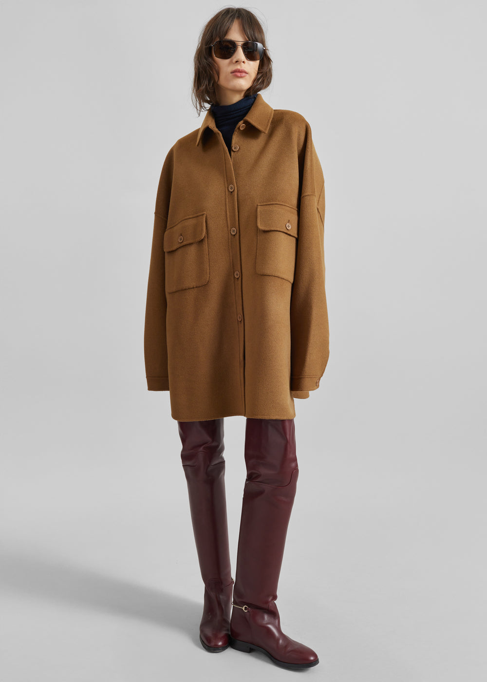 Dallas Wool Overshirt - Camel - 1