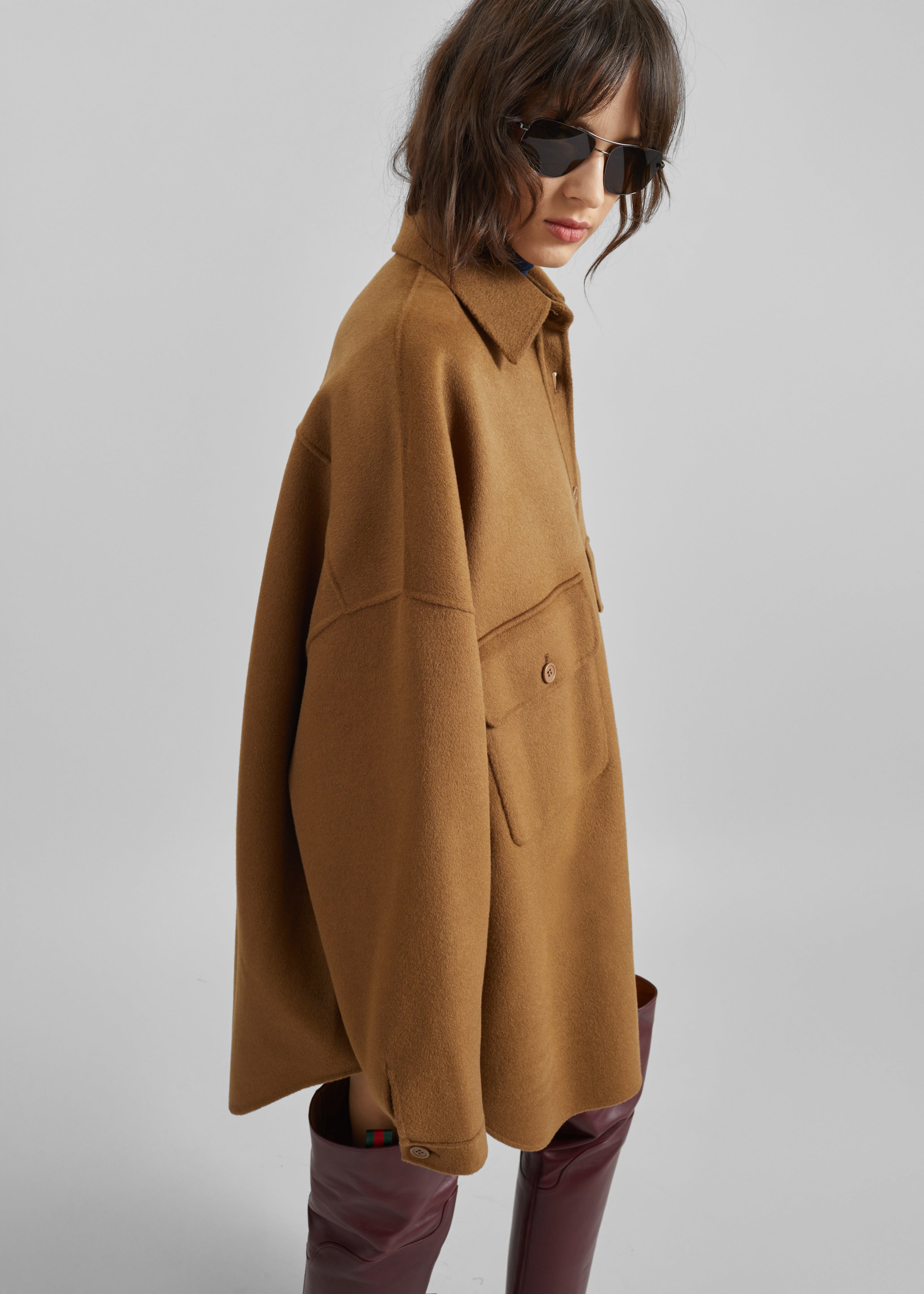 Dallas Wool Overshirt - Camel – The Frankie Shop