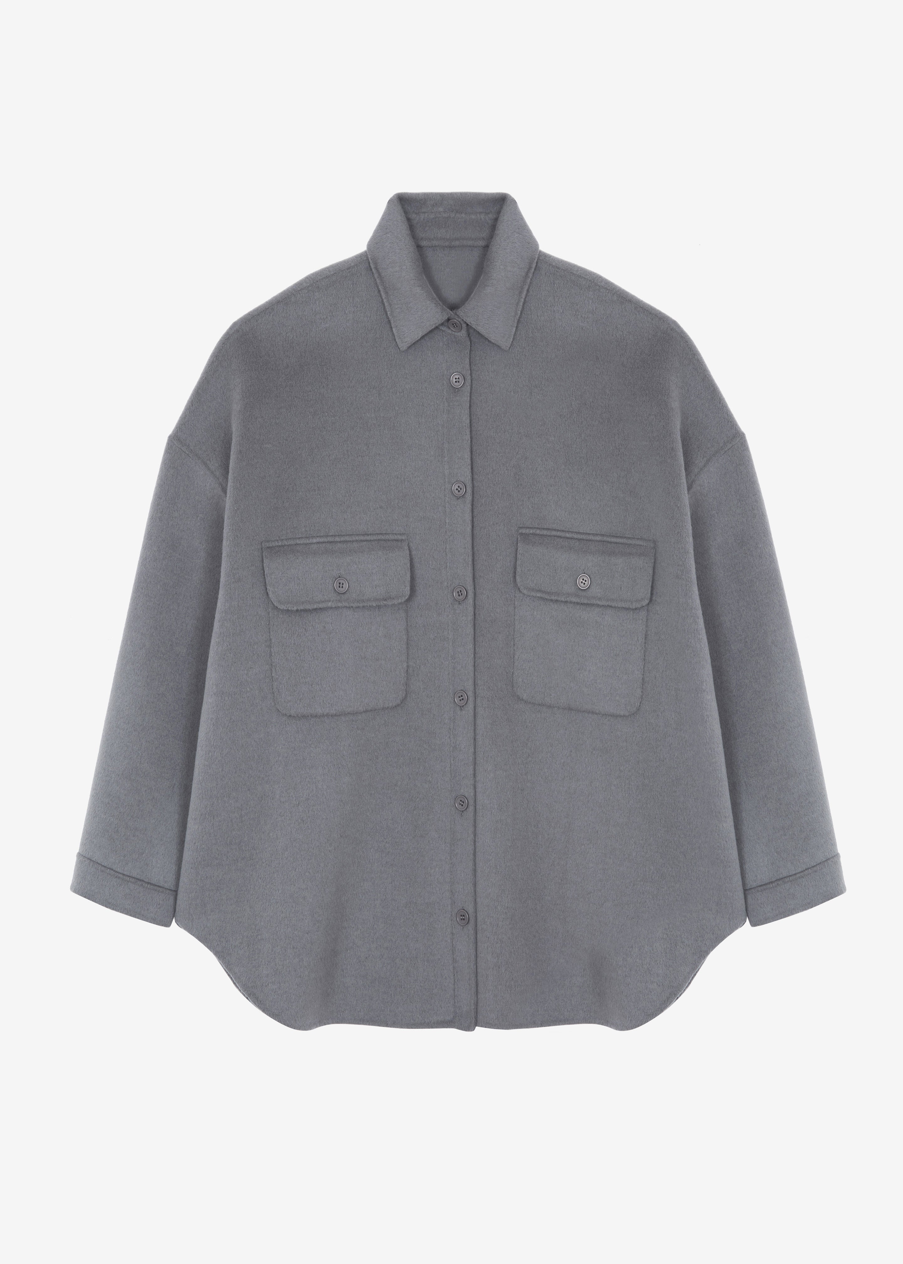 Dallas Wool Overshirt - Grey - 8