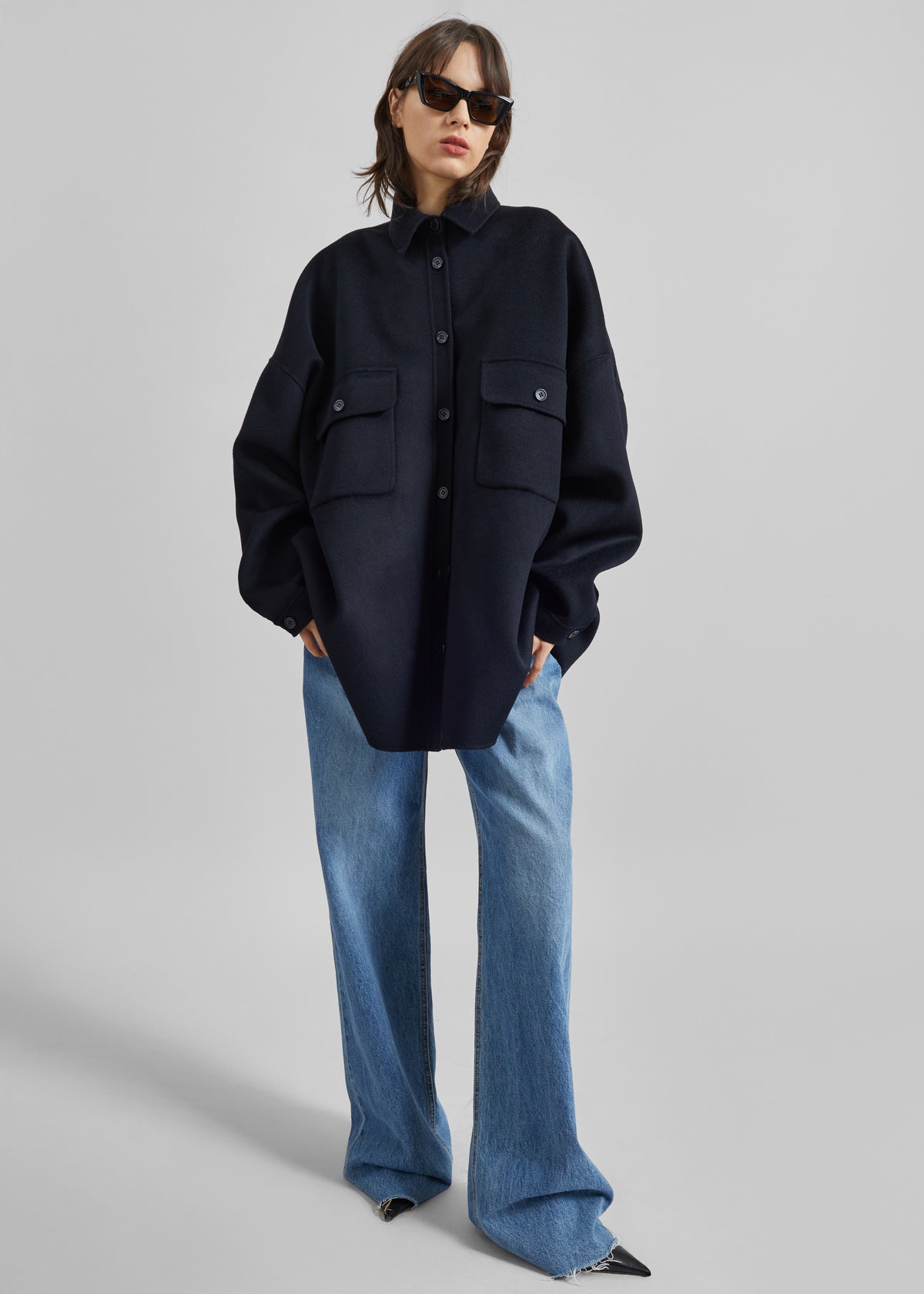 Dallas Wool Overshirt - Navy - 4