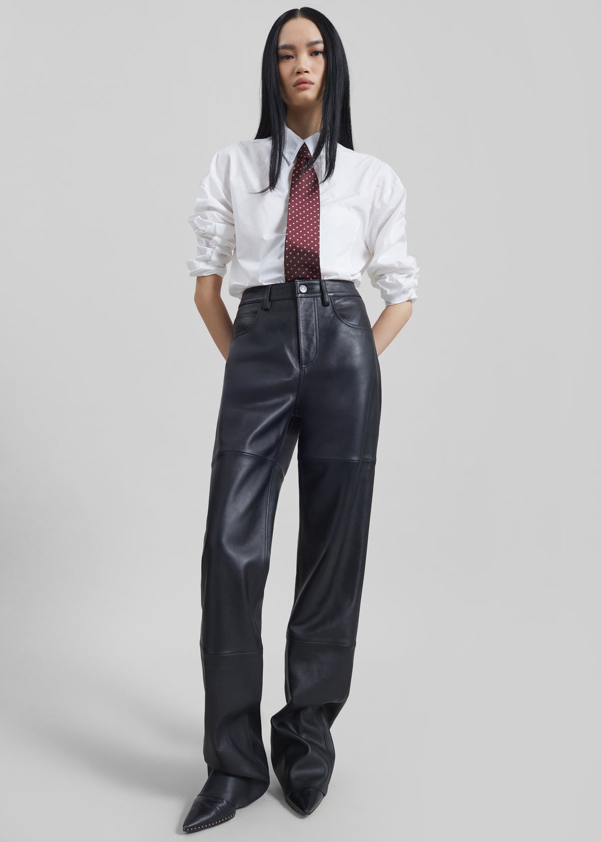 Dalston Leather Pants - Black - 7