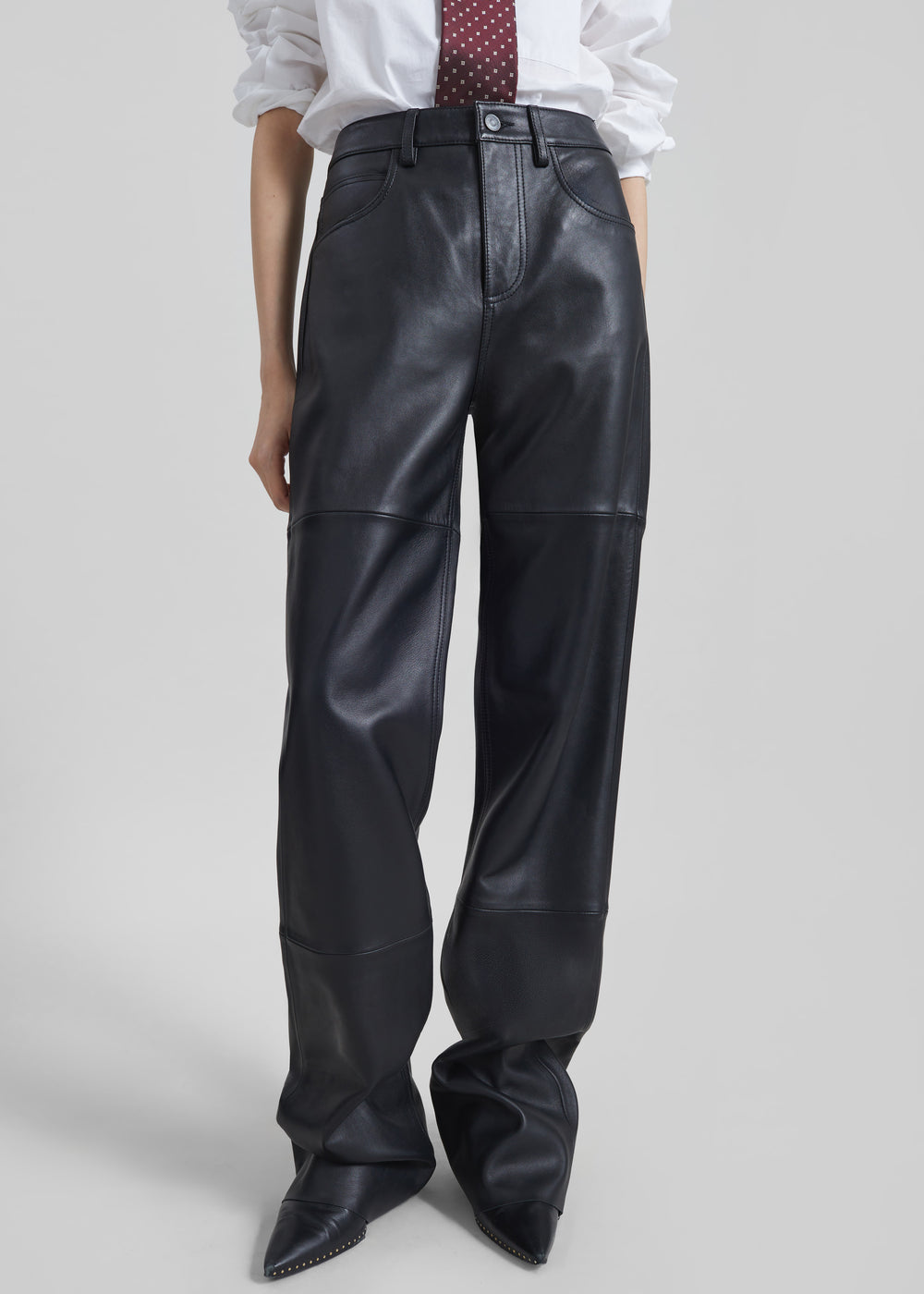 Dalston Leather Pants - Black - 1