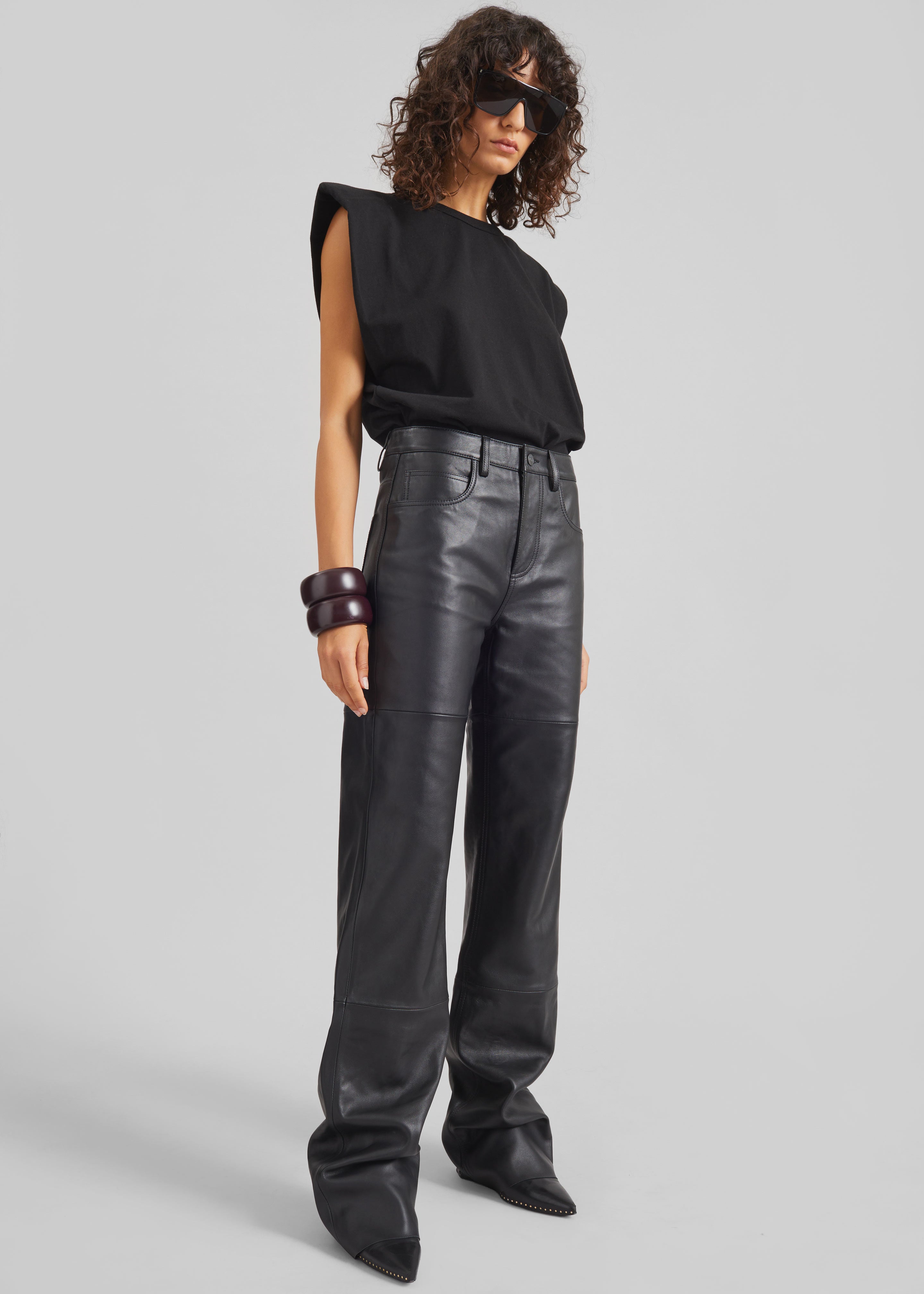 Dalston Leather Pants - Black – The Frankie Shop