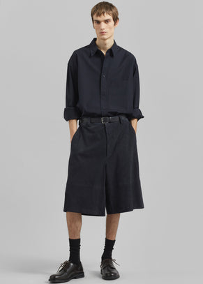 Dalton Wool Blend Shirt - Dark Navy