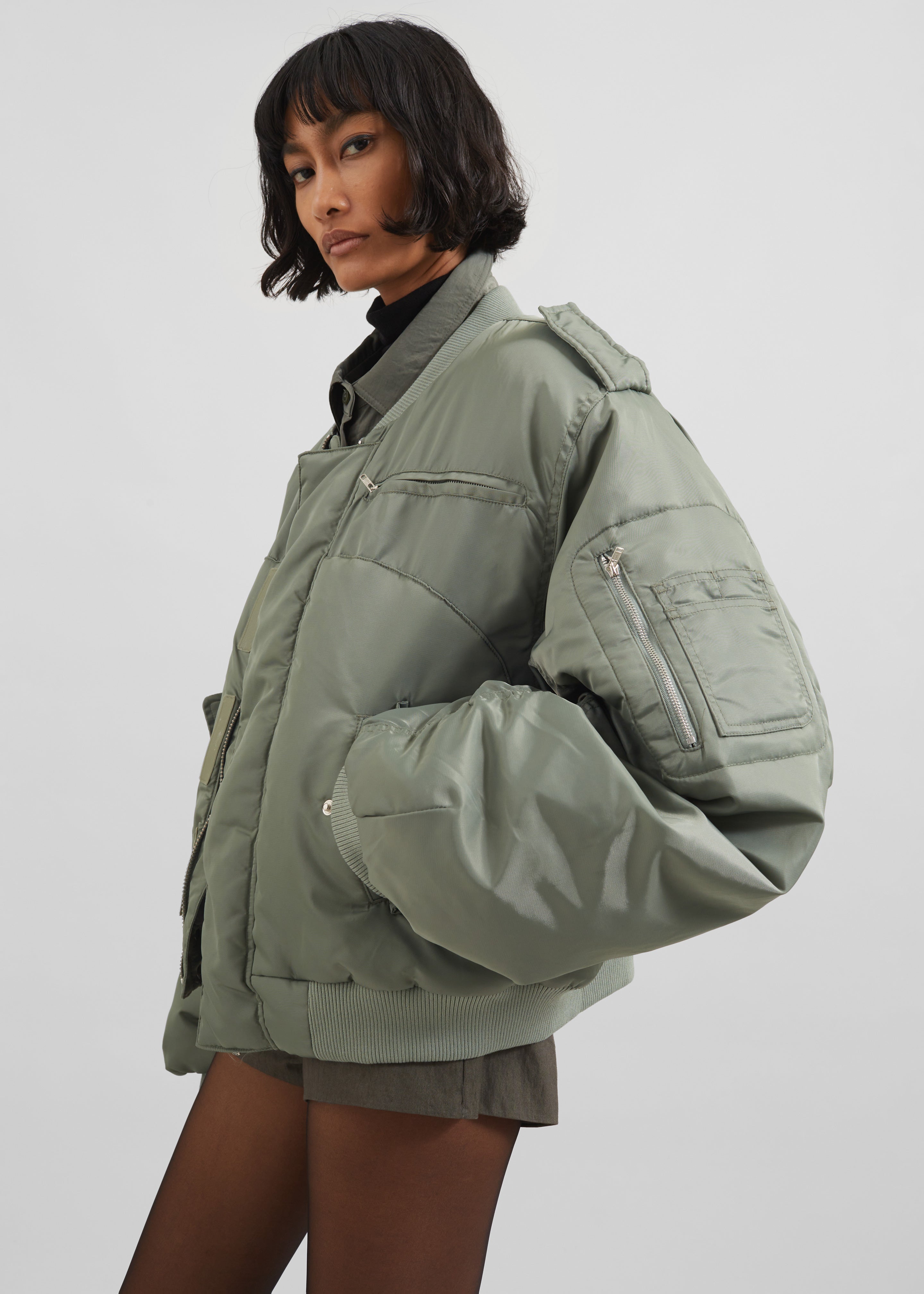 Dalva Bomber Jacket - Sage - 3