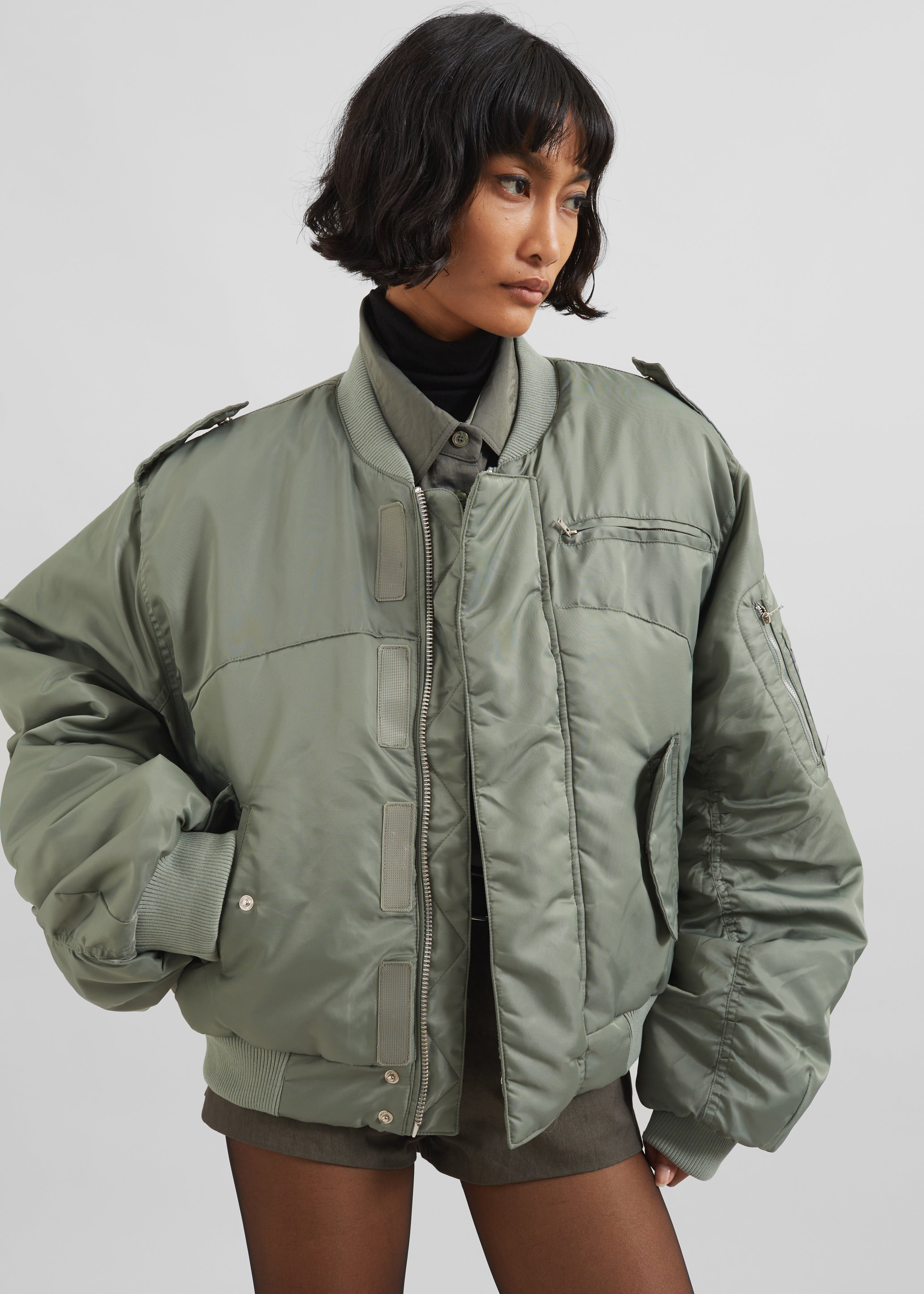 Dalva Bomber Jacket - Sage - 1