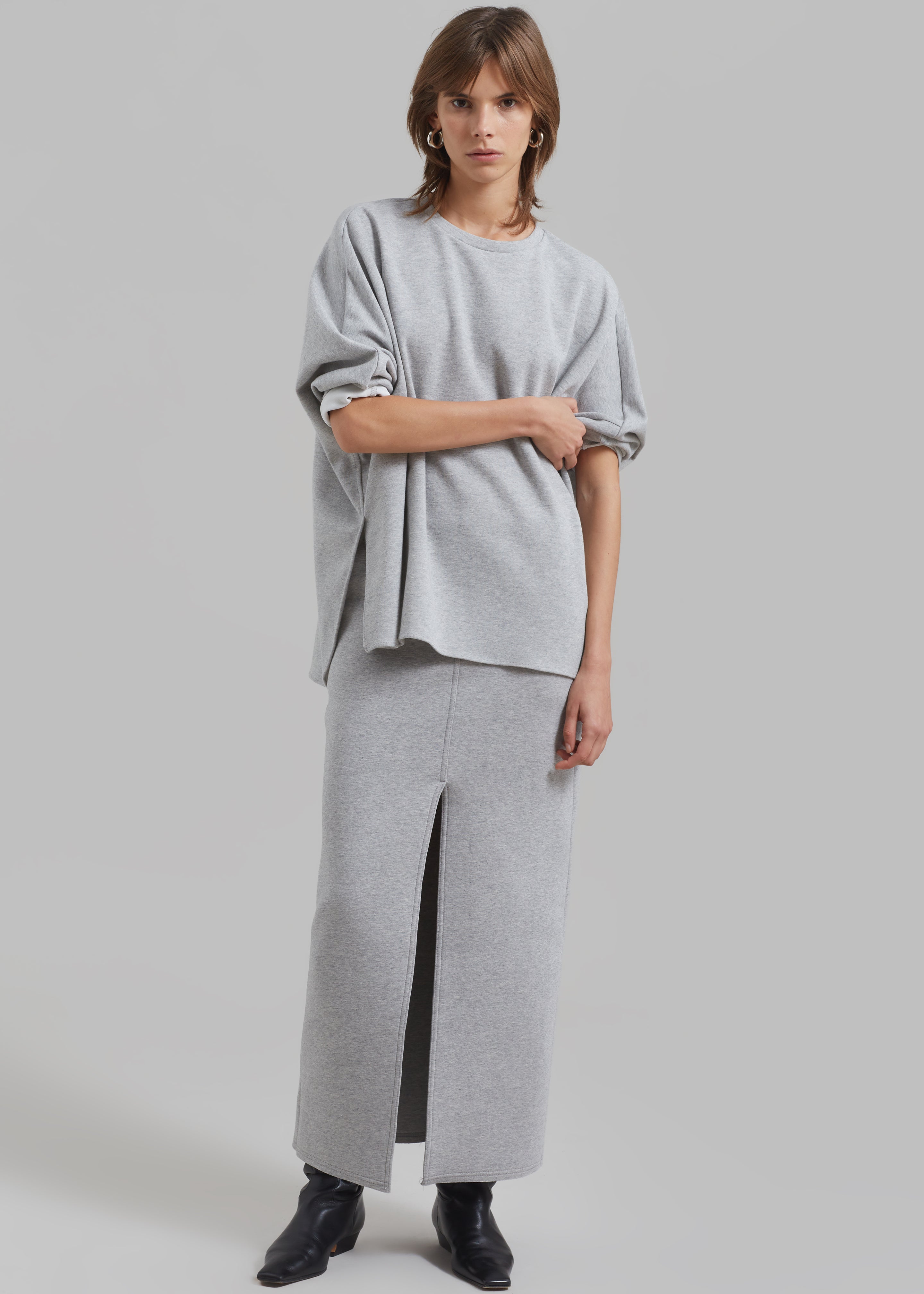 Dana Midi Skirt - Grey - 5