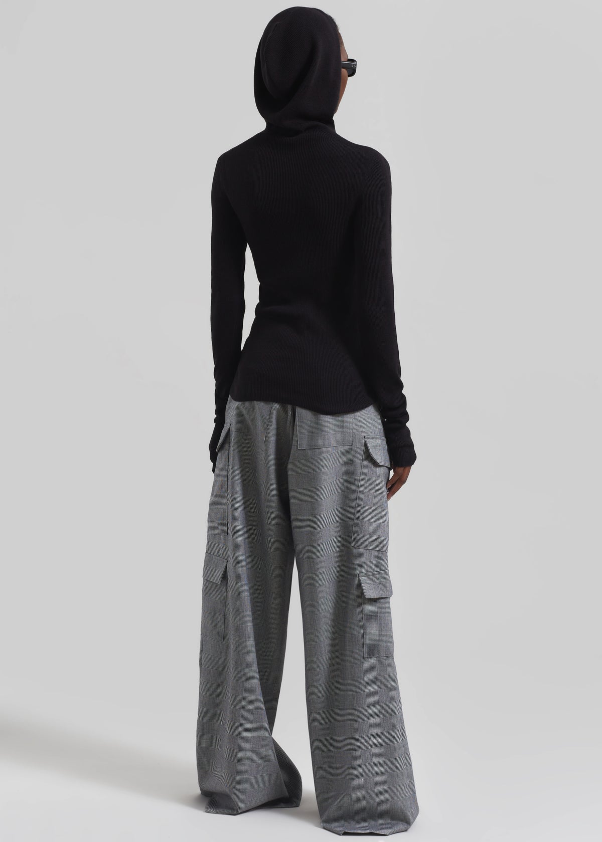 Danae Hooded Knit Top - Black - 10