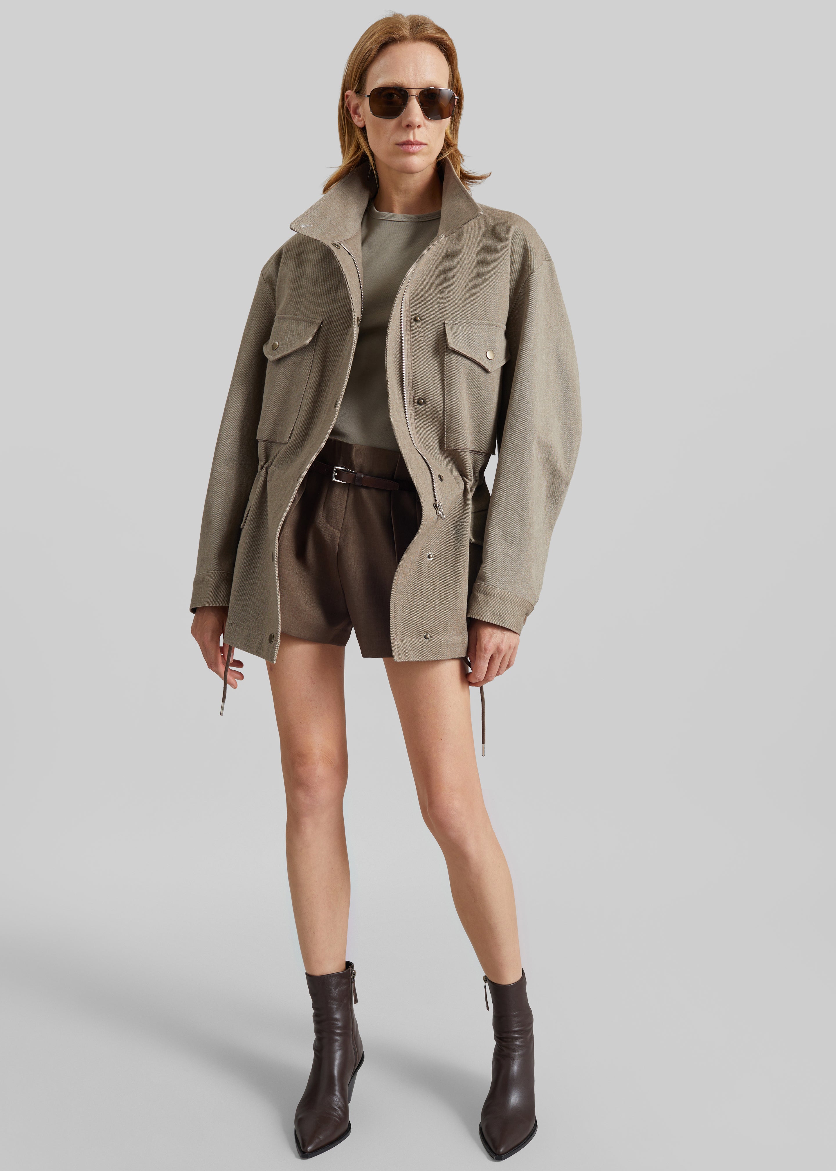 Danto Drawstring Utility Jacket - Light Brown – The Frankie Shop