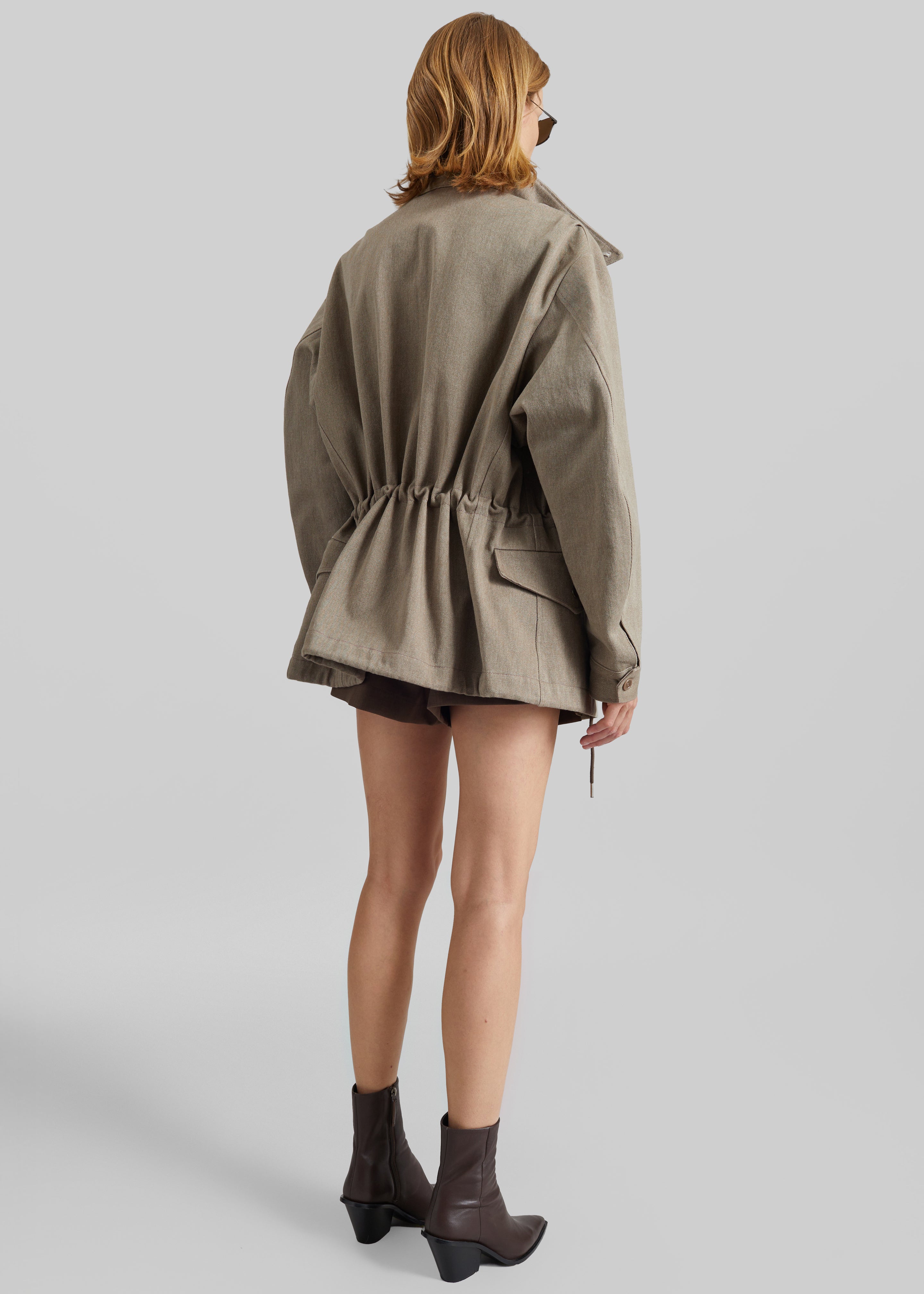Danto Drawstring Utility Jacket - Light Brown - 6
