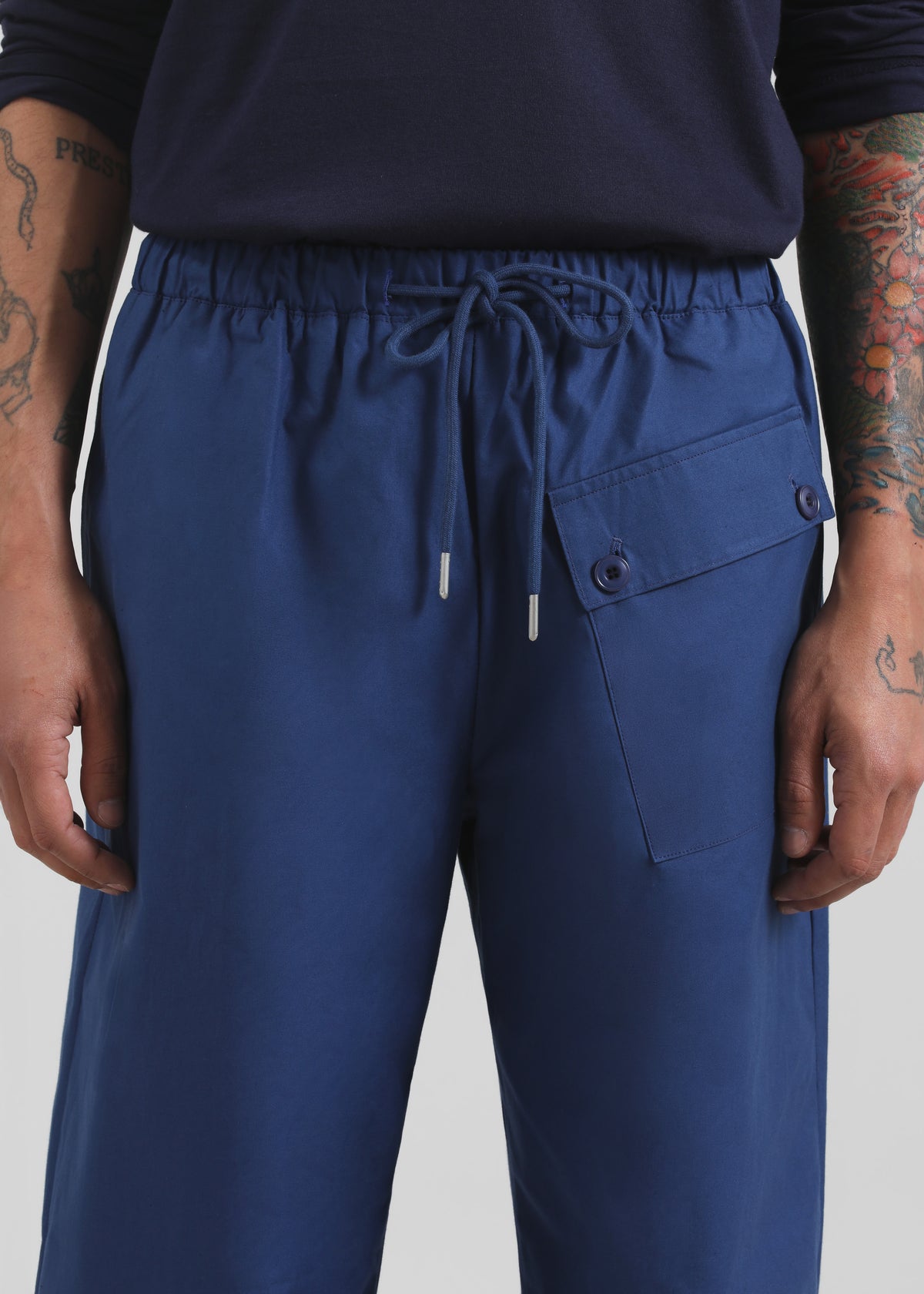 Darien Cotton Joggers - Cobalt - 2