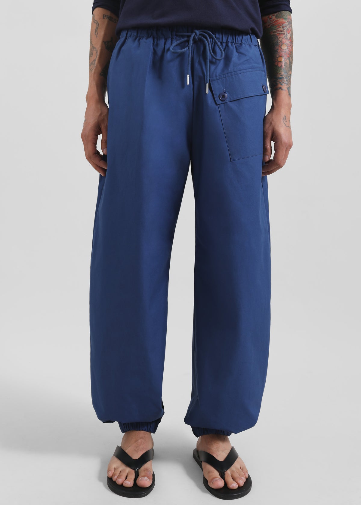 Darien Cotton Joggers - Cobalt - 1