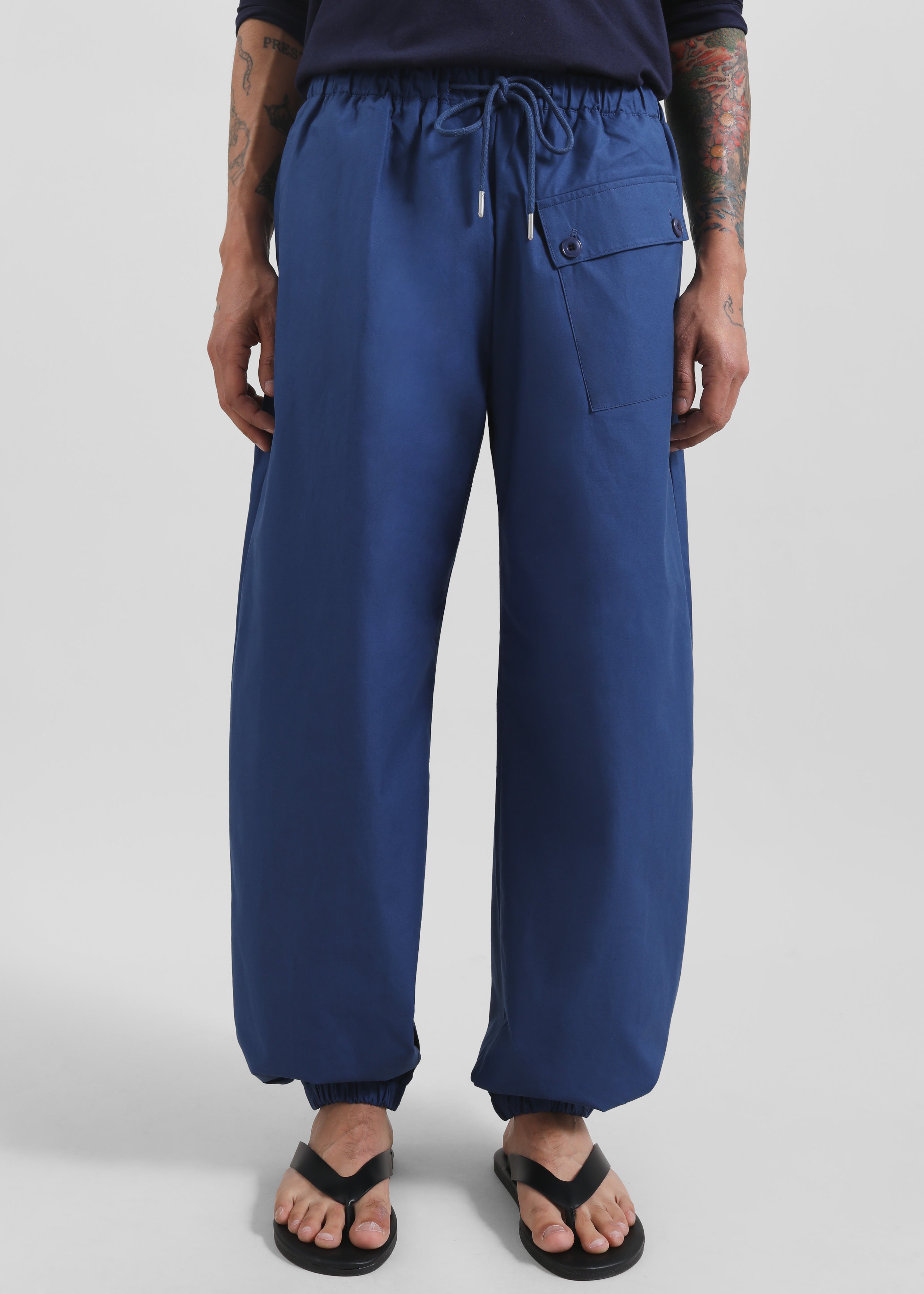 Darien Cotton Joggers - Cobalt - 1