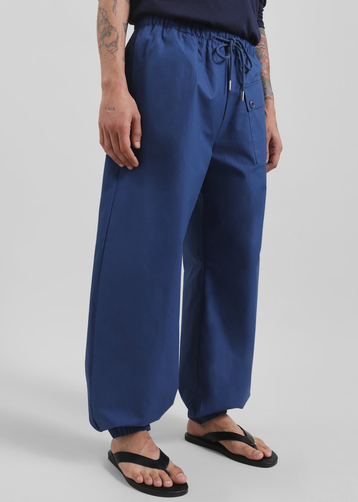 Darien Cotton Joggers - Cobalt - 4