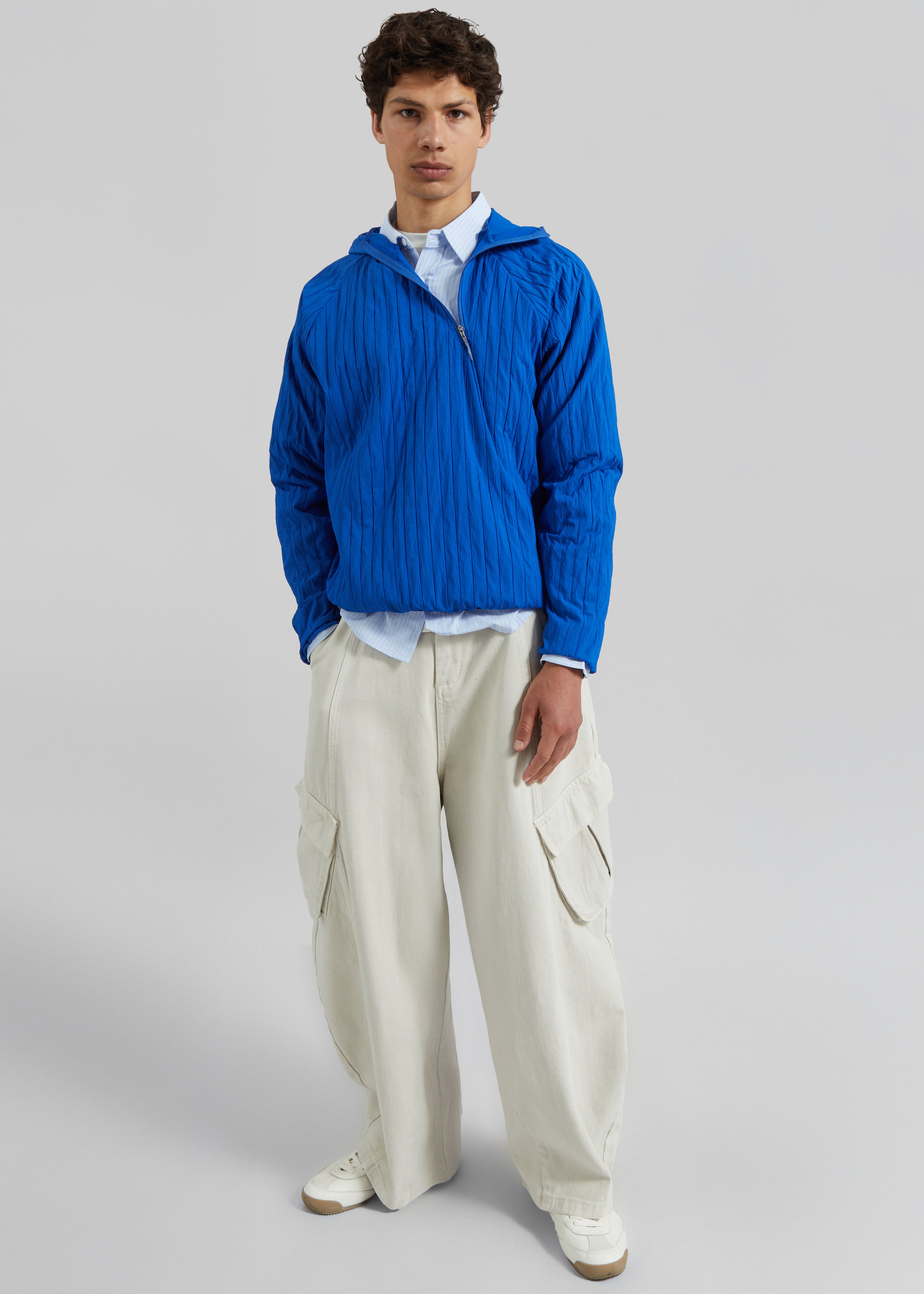 Dario Textured Hoodie - Cobalt - 1