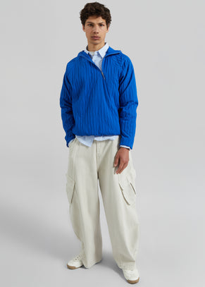 Dario Textured Hoodie - Cobalt