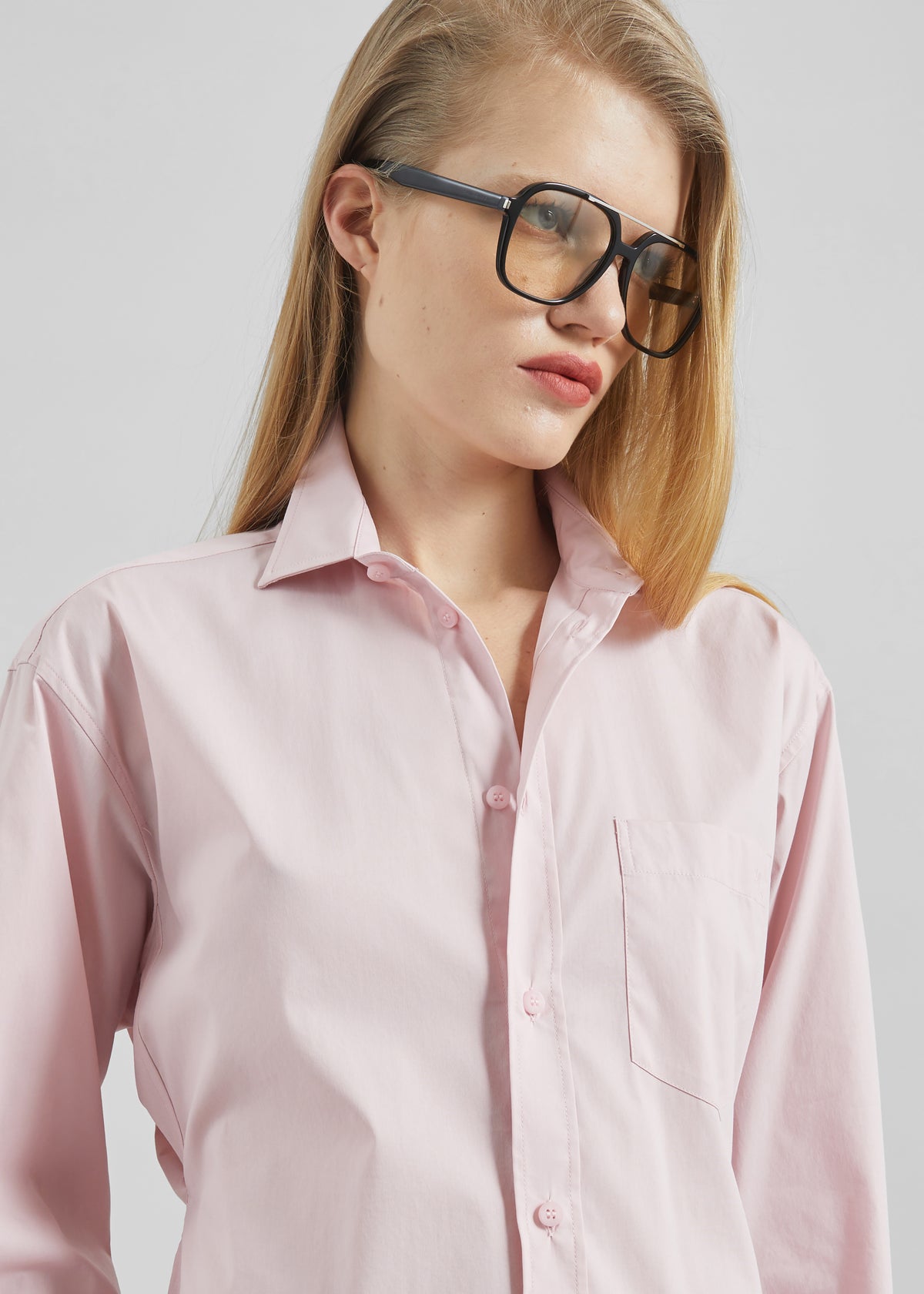 Darkpark Anne Light Cotton Popeline Tailored Shirt - Pink - 4