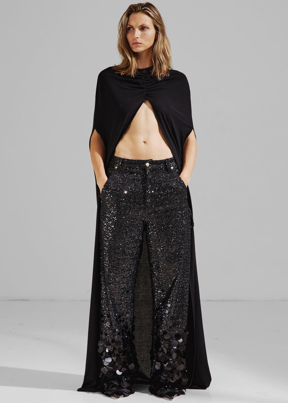 Darkpark Aurora Jersey Long Cape - Black - 1