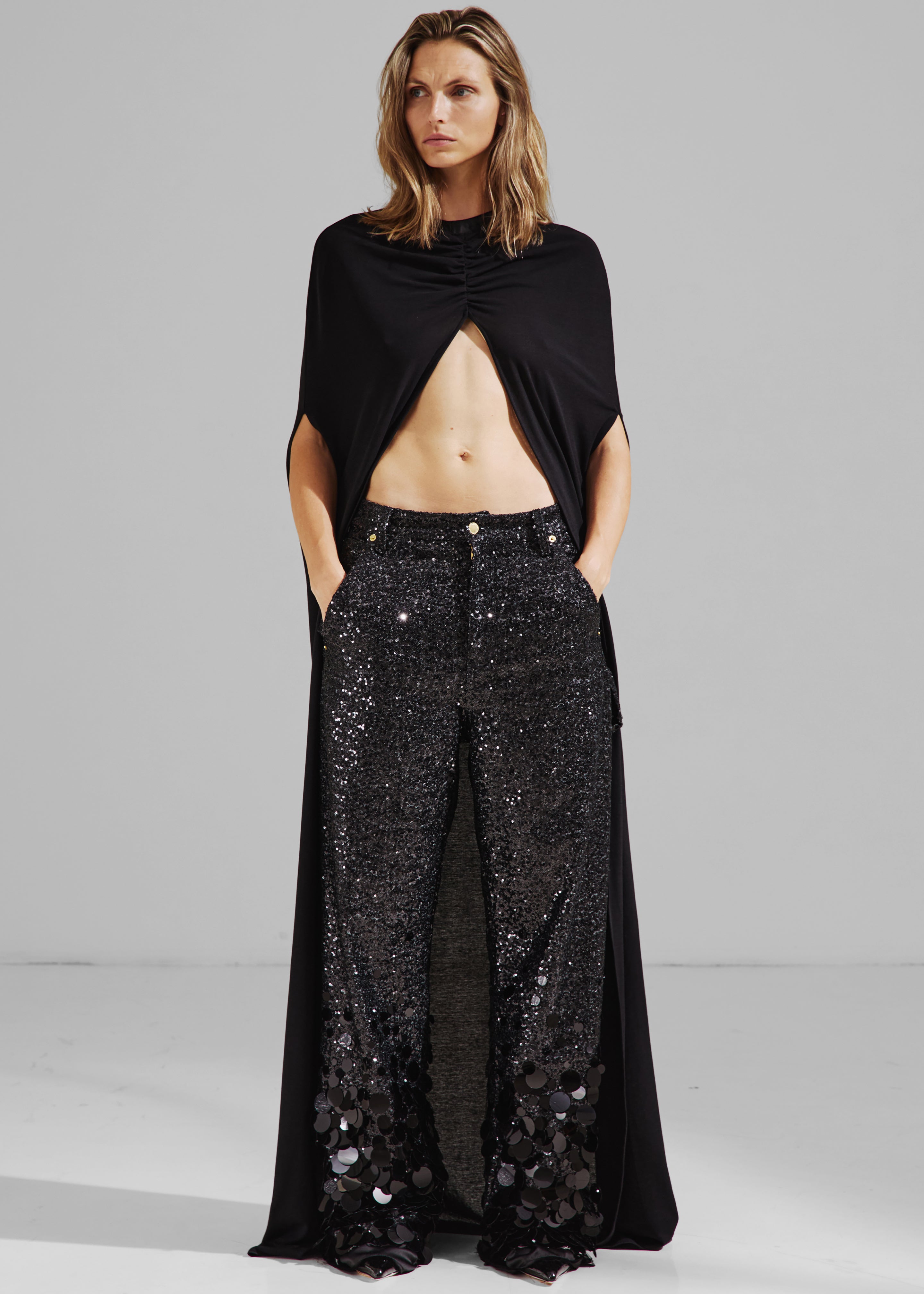 Darkpark Aurora Jersey Long Cape - Black - 2