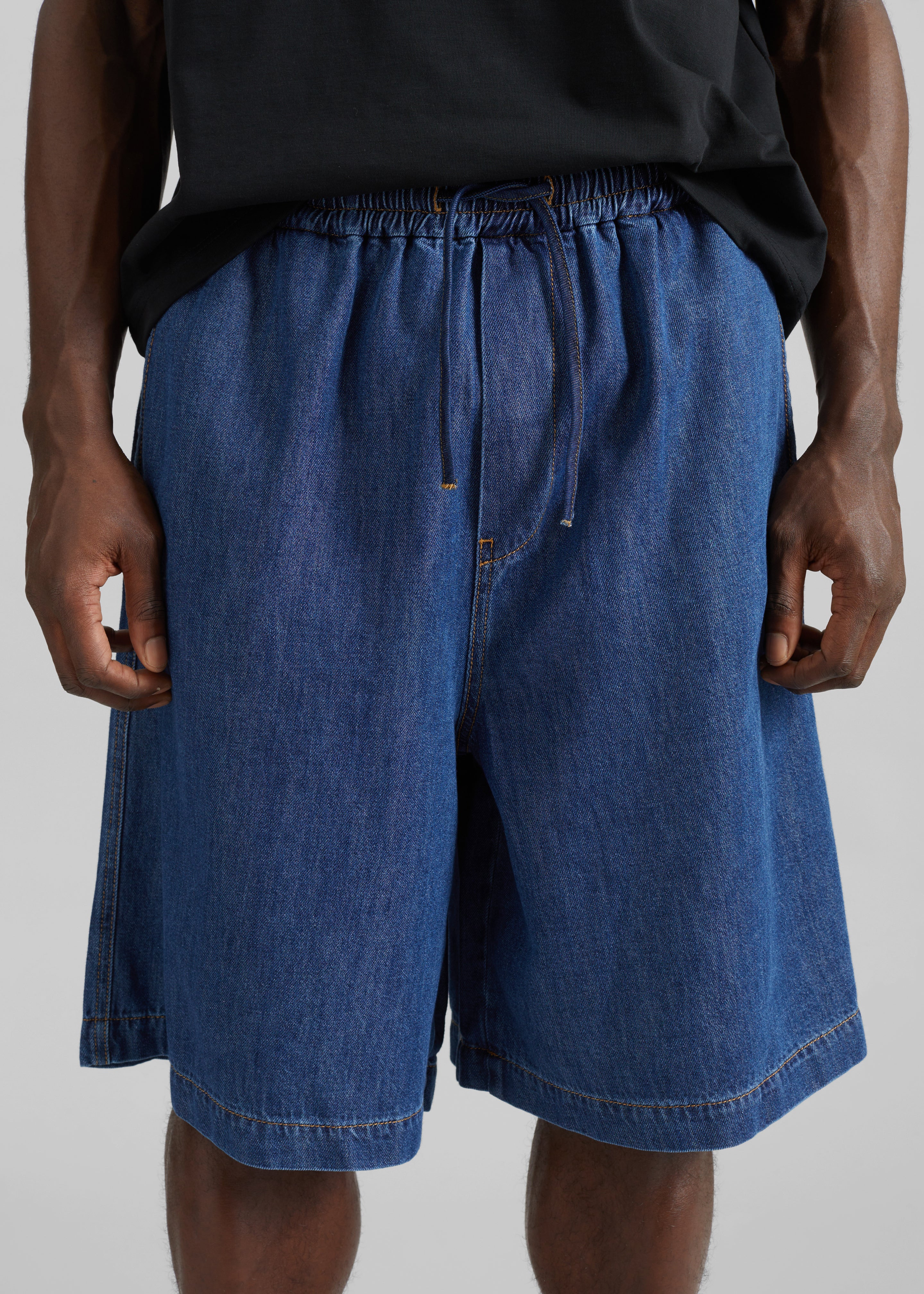 Darkpark Brad Jogger Fit Shorts Denim - Medium Full - 3