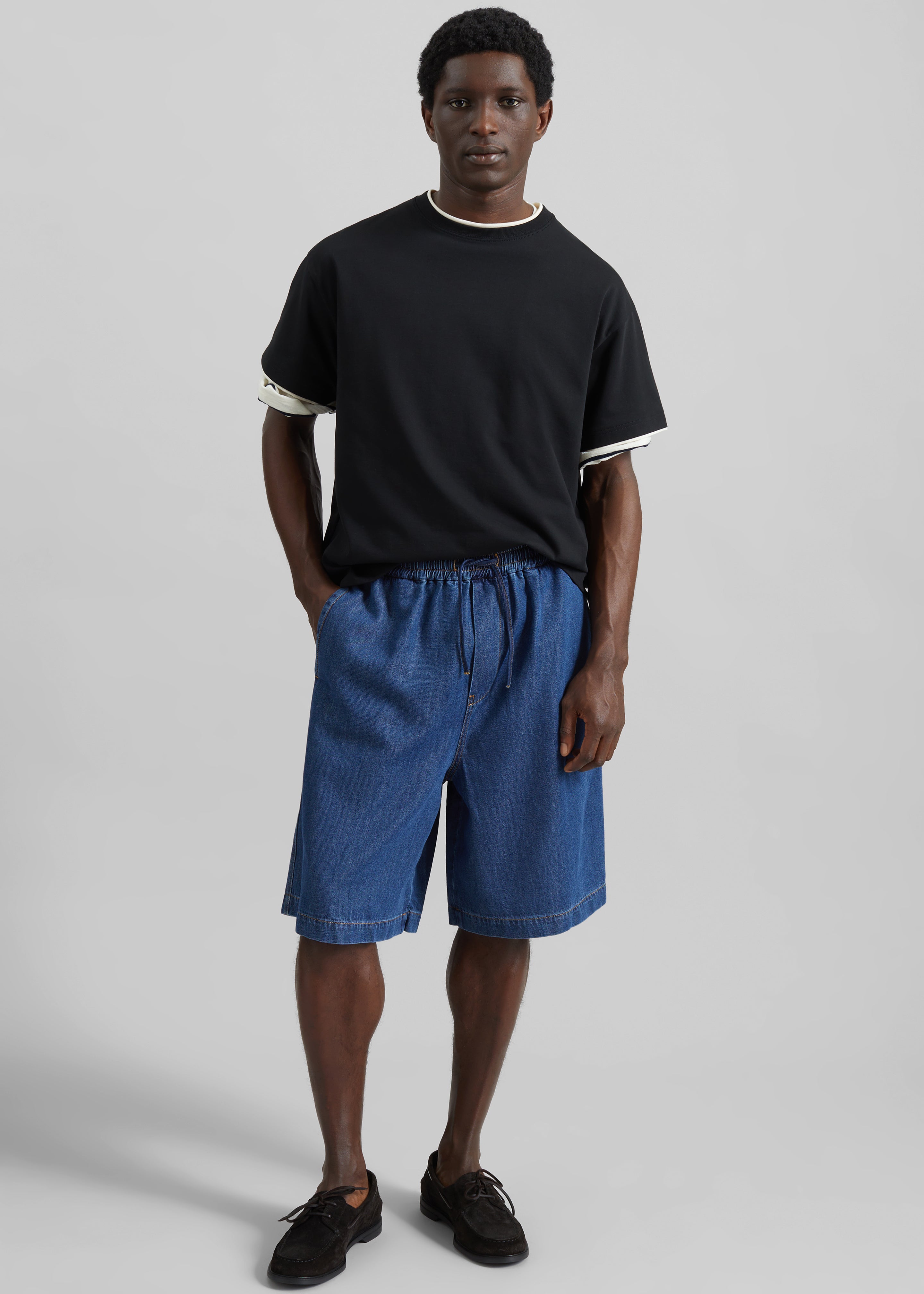 Darkpark Brad Jogger Fit Shorts Denim - Medium Full - 4