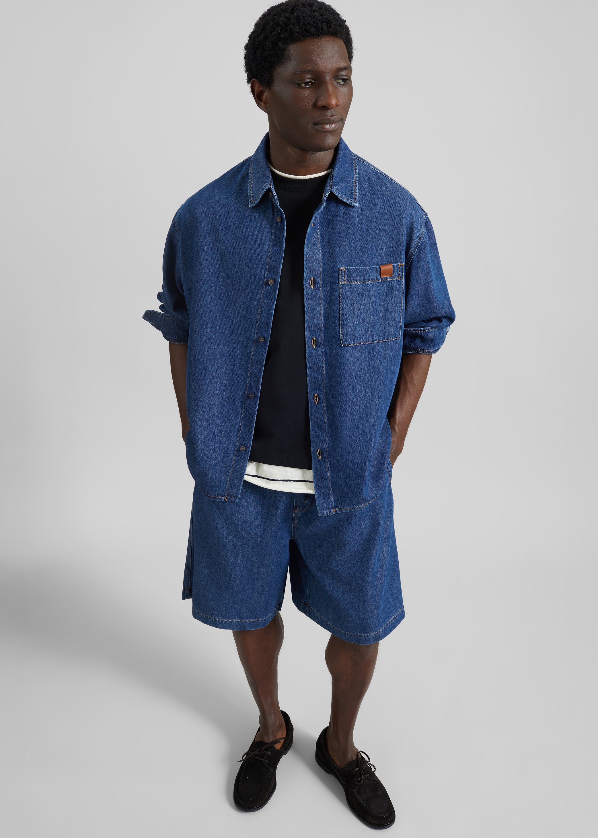 Shop the look image for Darkpark Brad Jogger Fit Shorts Denim - Medium Full