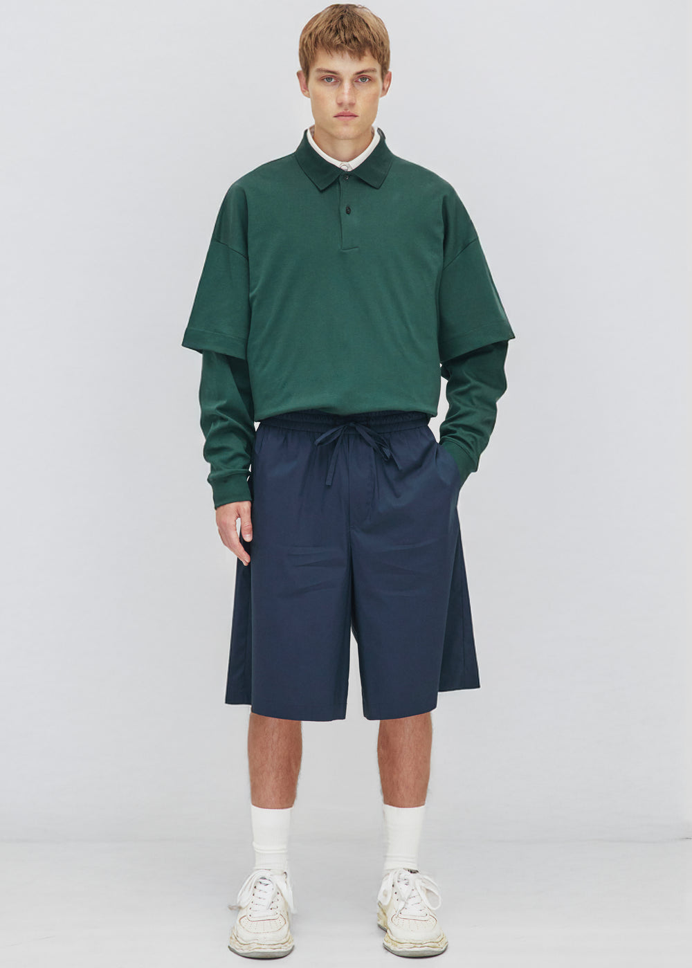 Darkpark Brad Light Weight Popeline Jogger Fit Shorts - Blue Navy