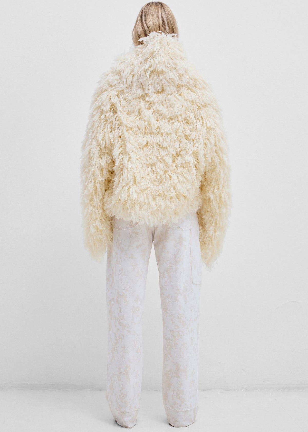 Darkpark Christy Wool Fil Coupé Cape - Off White